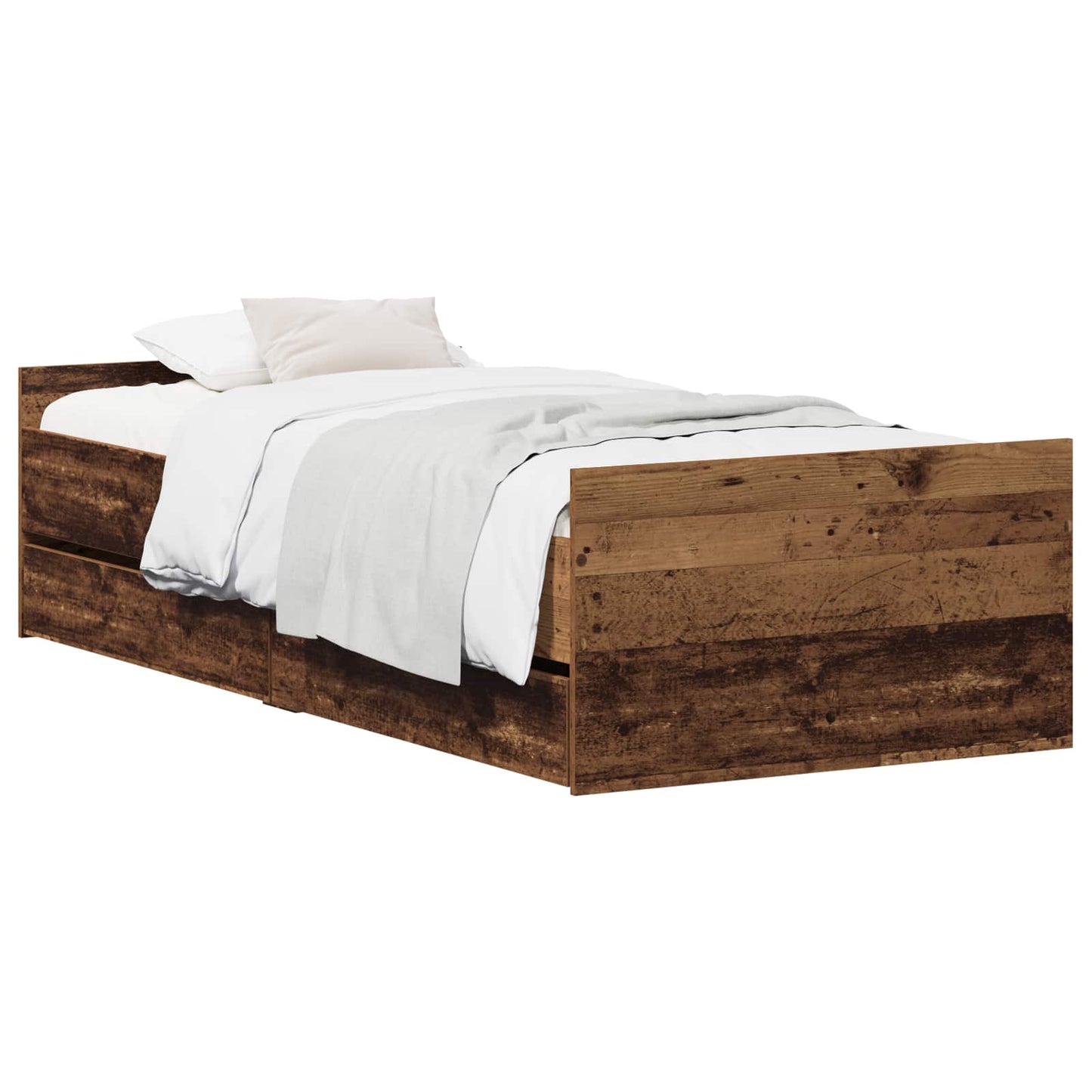 Bedframe Oud hout 100 x 200 cm Bewerkt hout