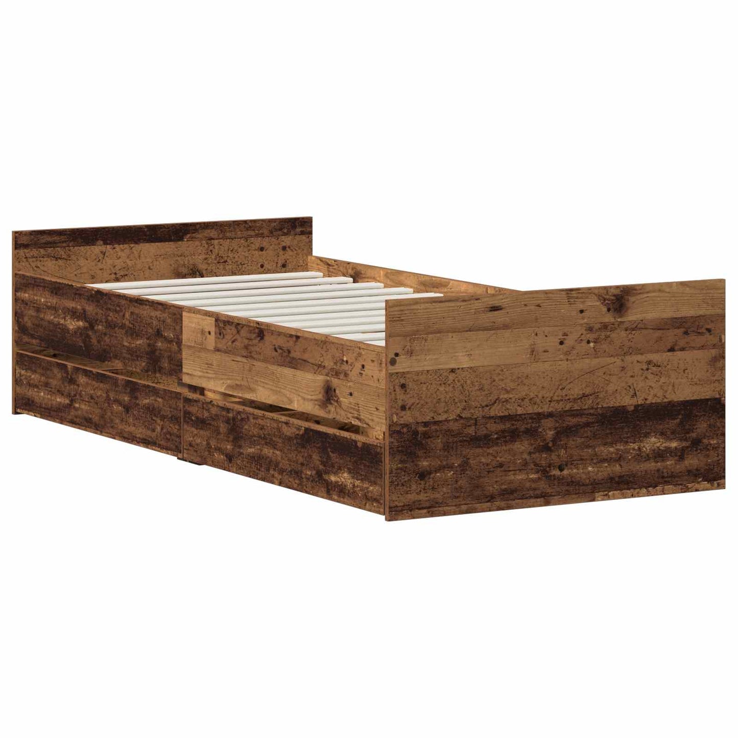 Bedframe Oud hout 90 x 200 cm Bewerkt hout
