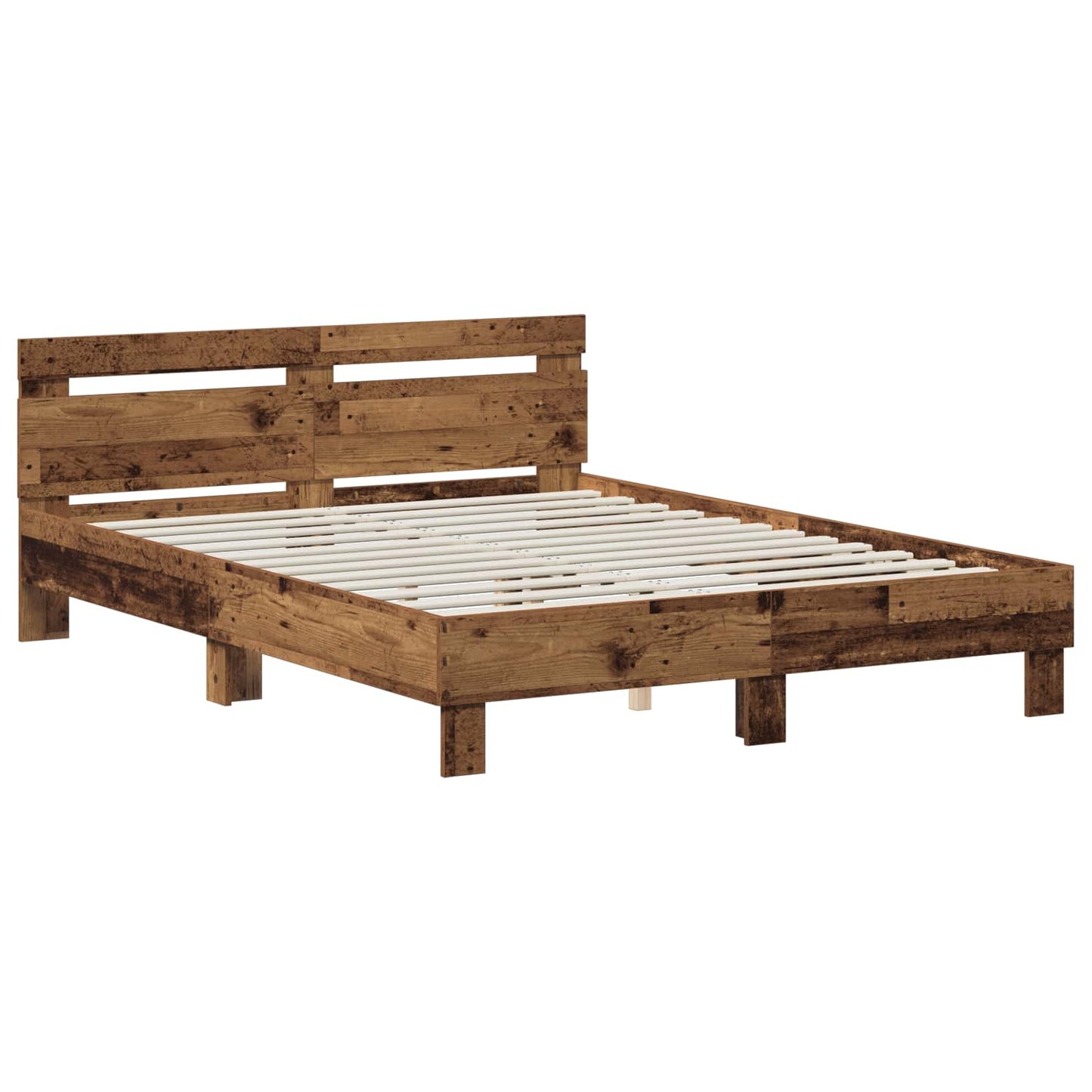 Bedframe Oud hout 140 x 190 cm Bewerkt hout