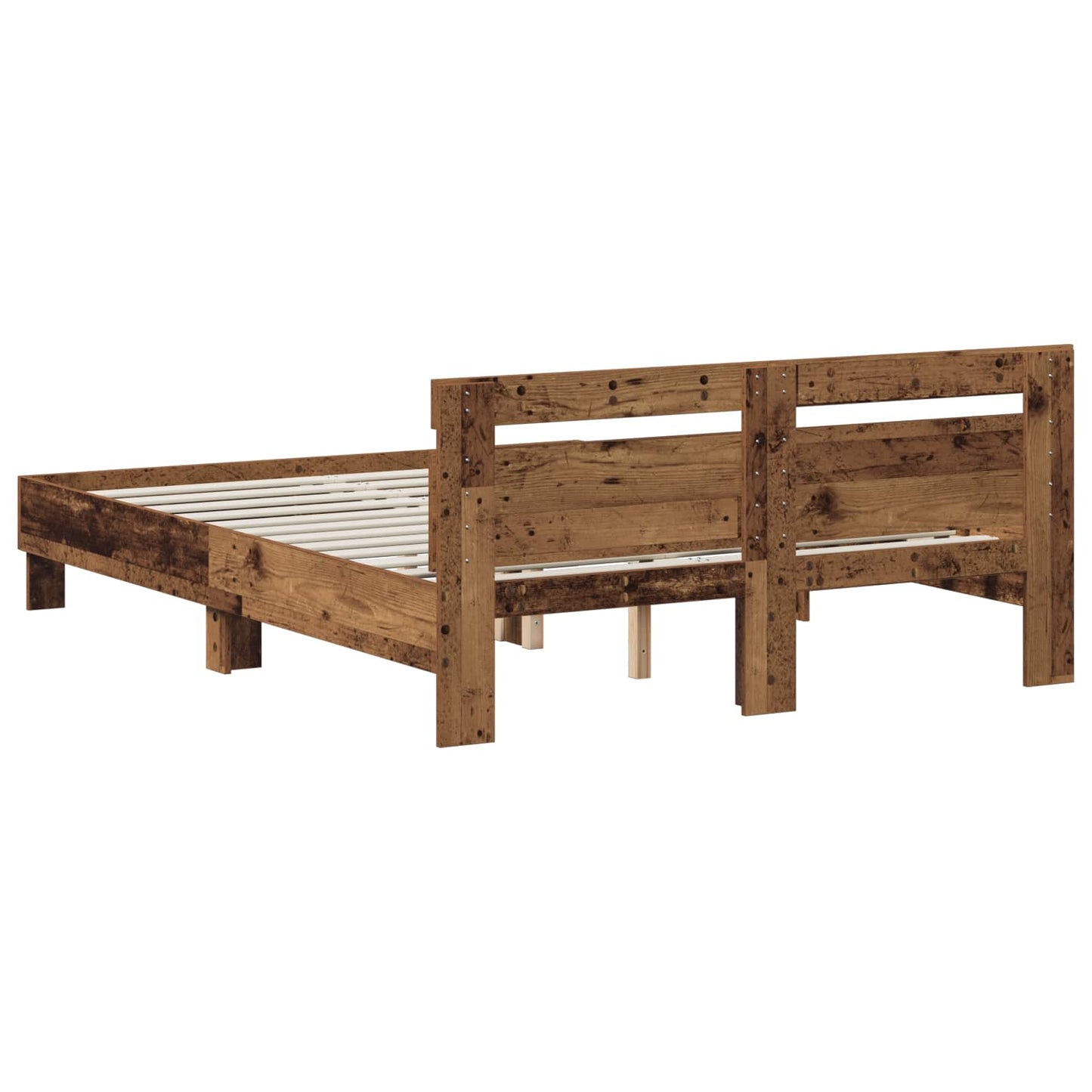 Bedframe Oud hout 140 x 190 cm Bewerkt hout