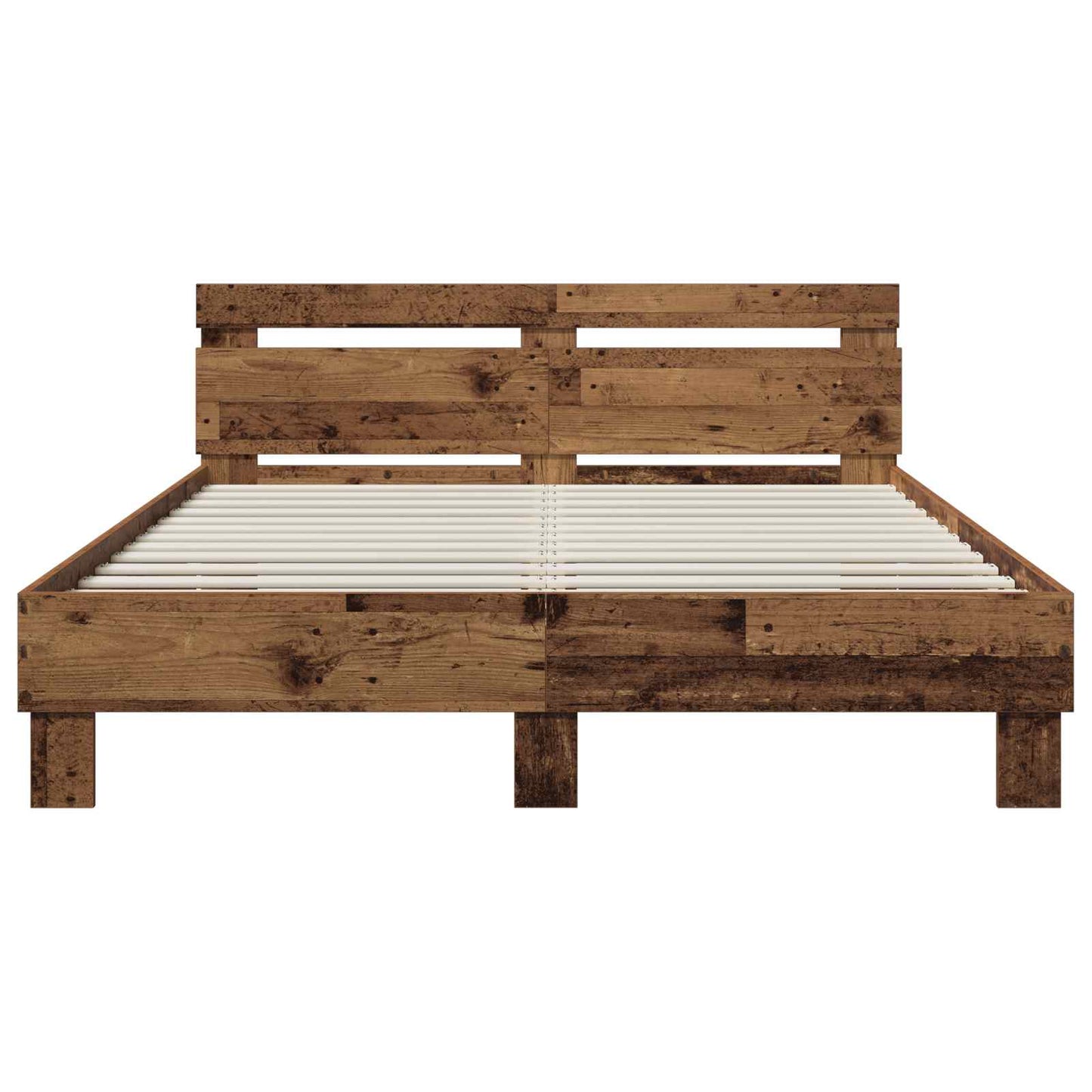 Bedframe Oud hout 140 x 190 cm Bewerkt hout