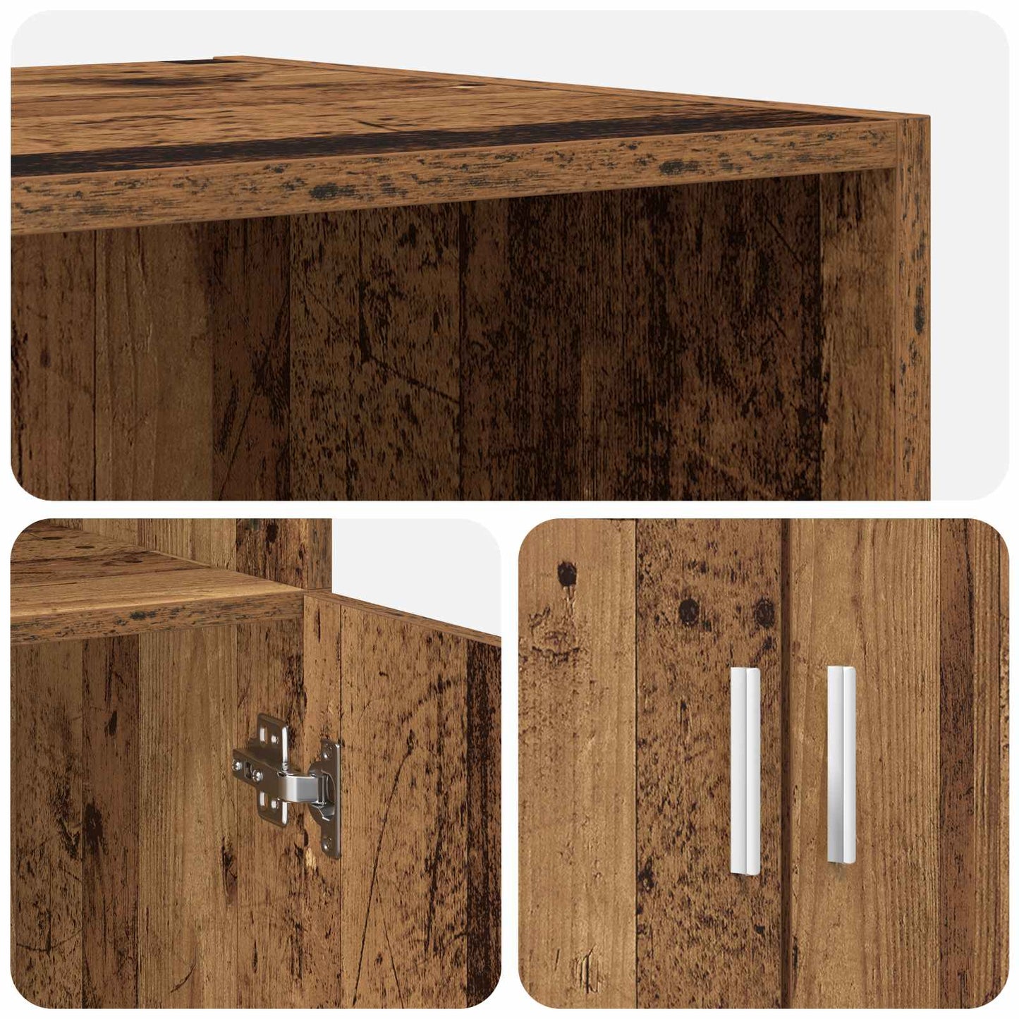 Hoge kast Oud hout 70 x 42,5 x 185 cm Bewerkt hout is nu te koop bij PeponiXL, paradijselijk wonen!