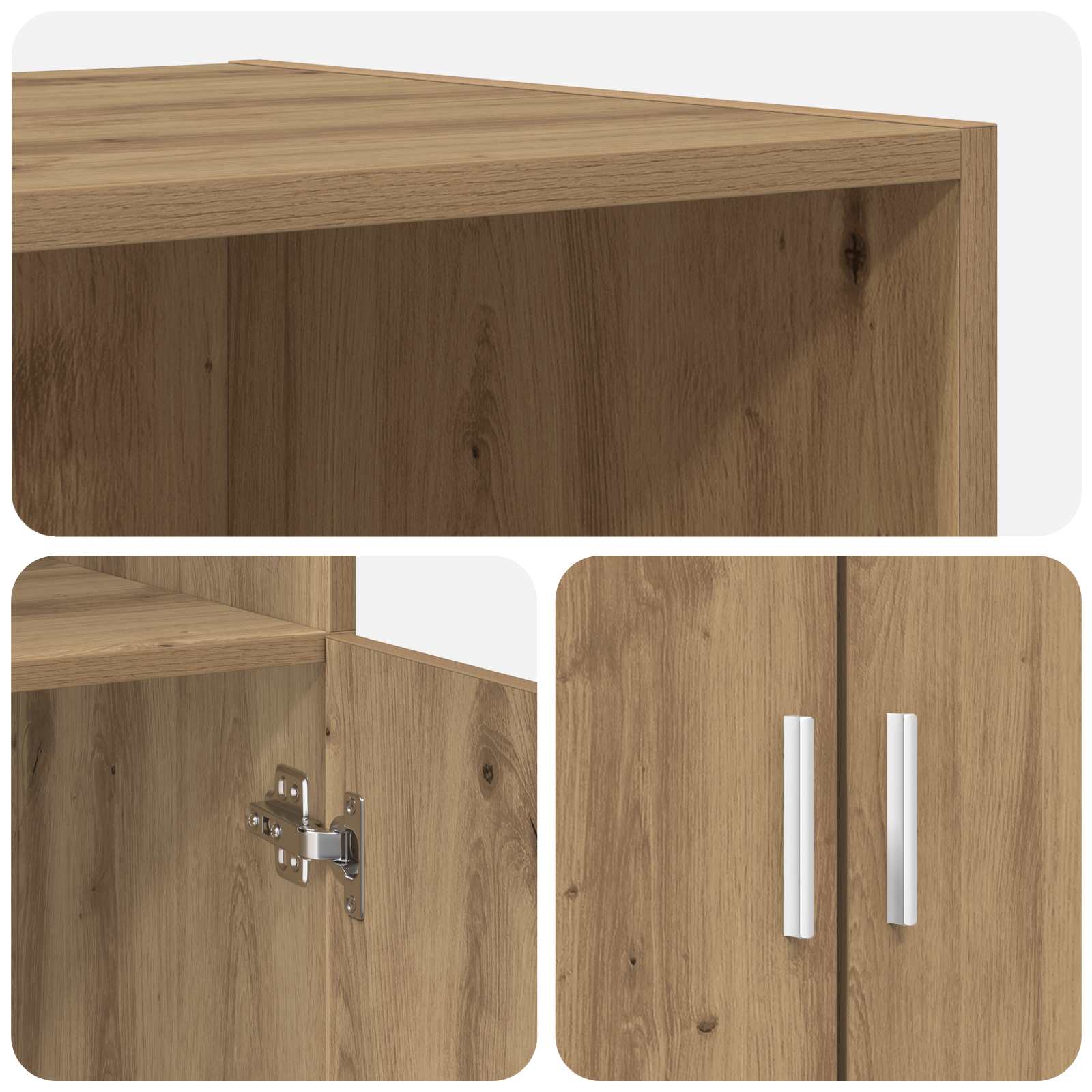 Hoge kast Artisanaal eiken 70 x 42,5 x 185 cm Bewerkt hout is nu te koop bij PeponiXL, paradijselijk wonen!
