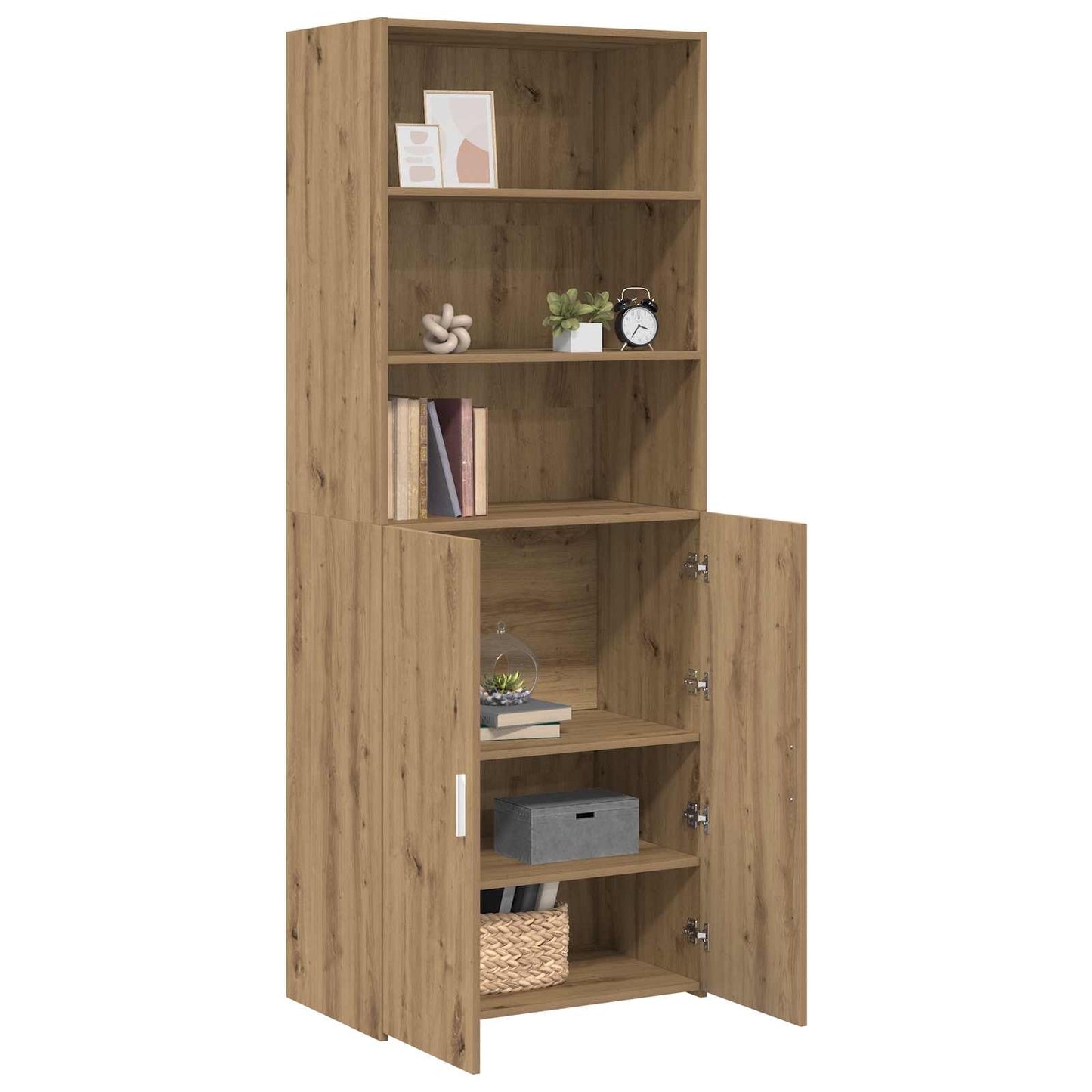 Hoge kast Artisanaal eiken 70 x 42,5 x 185 cm Bewerkt hout is nu te koop bij PeponiXL, paradijselijk wonen!