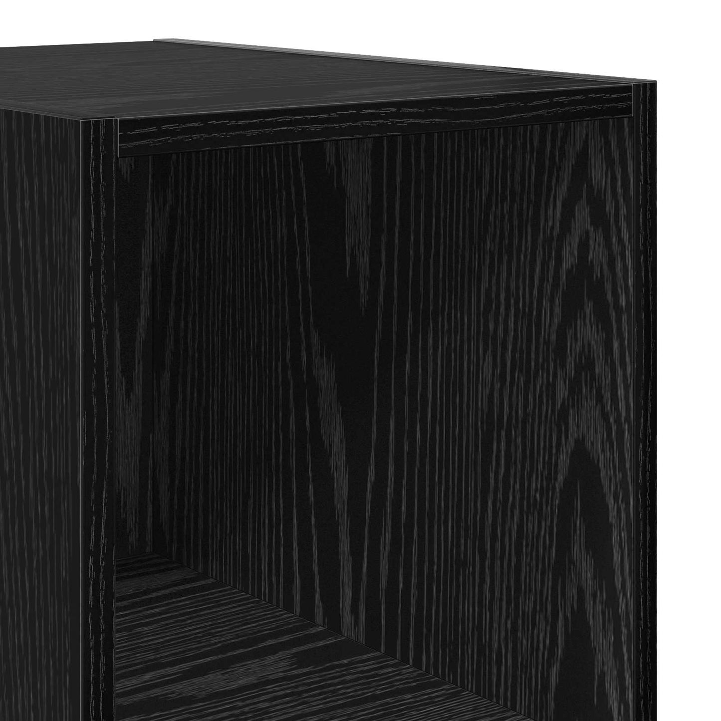 Dressoir Zwart eiken 40 x 41 x 185 cm Bewerkt hout is nu te koop bij PeponiXL, paradijselijk wonen!
