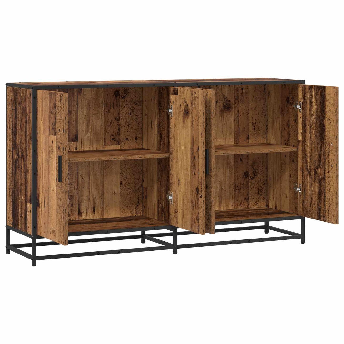 Dressoir Oud hout 134 x 35 x 76 cm Bewerkt hout is nu te koop bij PeponiXL, paradijselijk wonen!