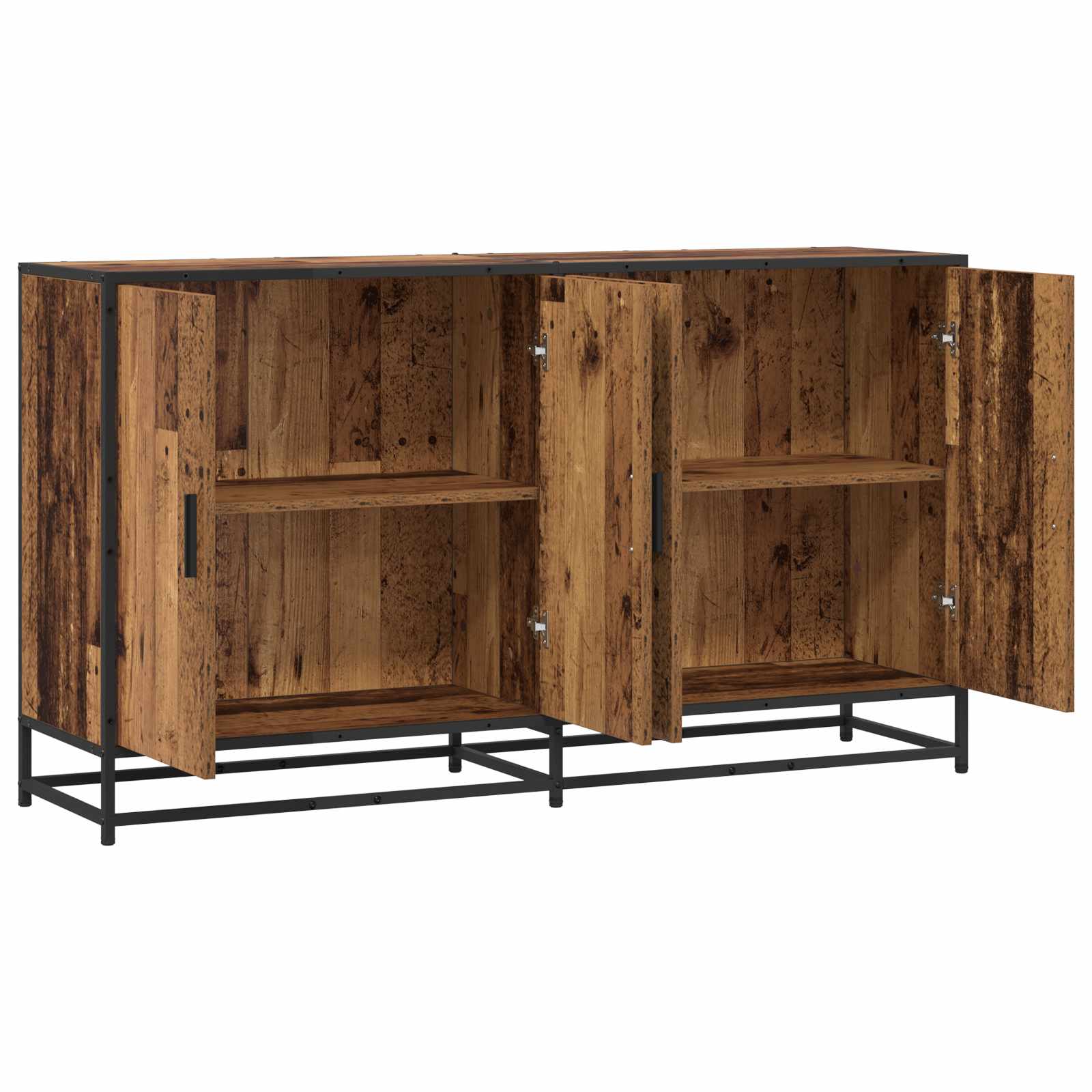 Dressoir Oud hout 134 x 35 x 76 cm Bewerkt hout is nu te koop bij PeponiXL, paradijselijk wonen!