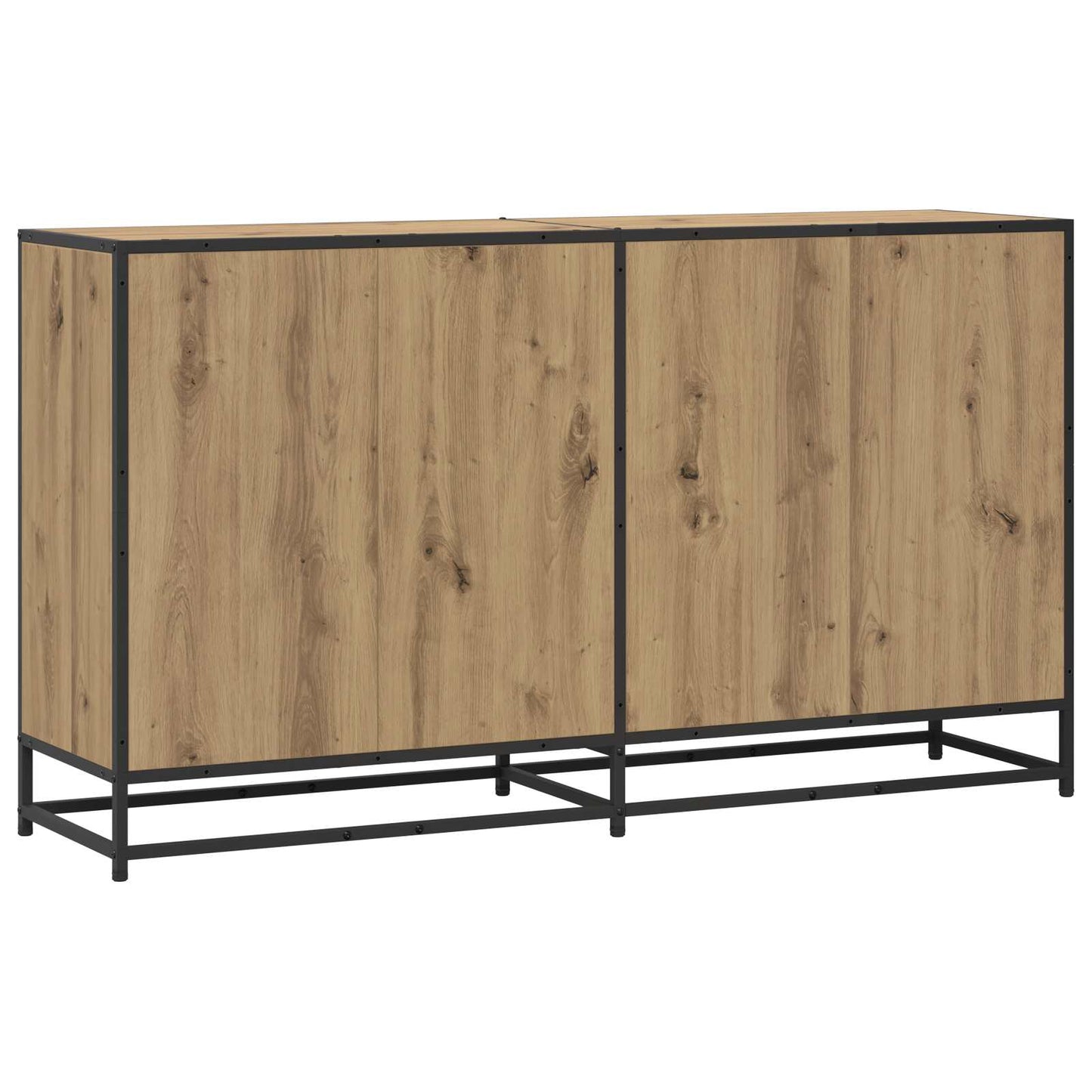 Dressoir Artisanaal eiken 134 x 35 x 76 cm Bewerkt hout is nu te koop bij PeponiXL, paradijselijk wonen!
