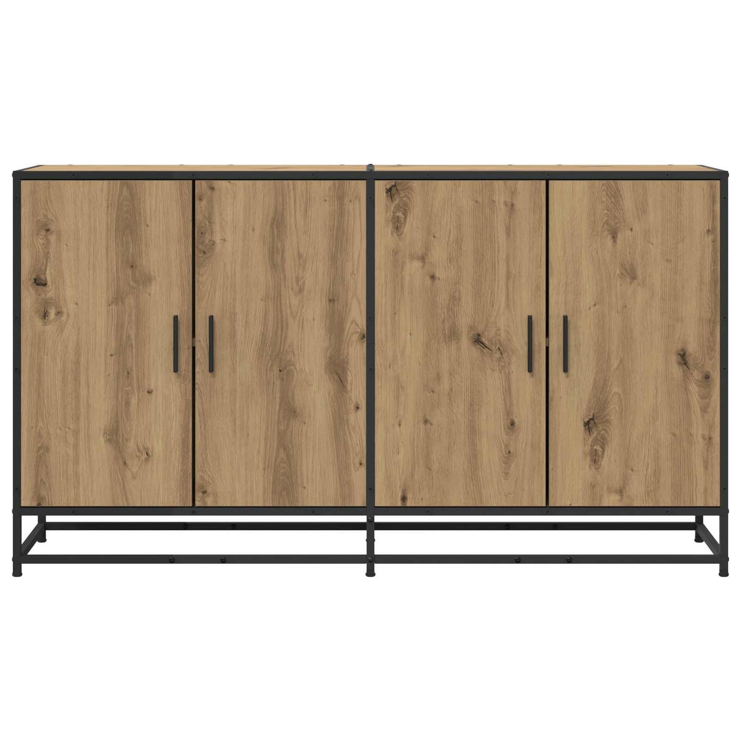 Dressoir Artisanaal eiken 134 x 35 x 76 cm Bewerkt hout is nu te koop bij PeponiXL, paradijselijk wonen!
