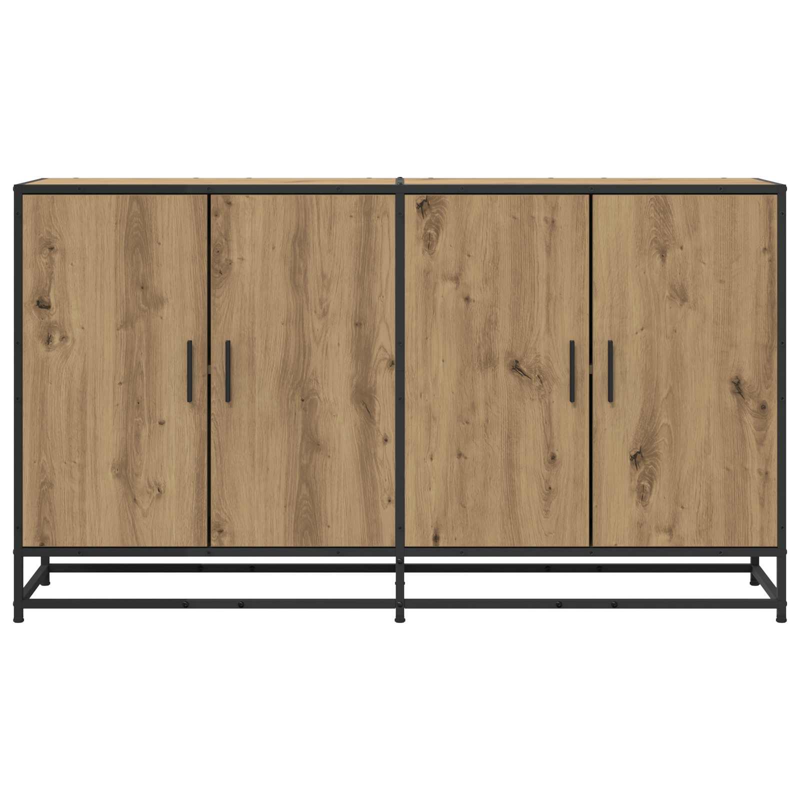 Dressoir Artisanaal eiken 134 x 35 x 76 cm Bewerkt hout is nu te koop bij PeponiXL, paradijselijk wonen!