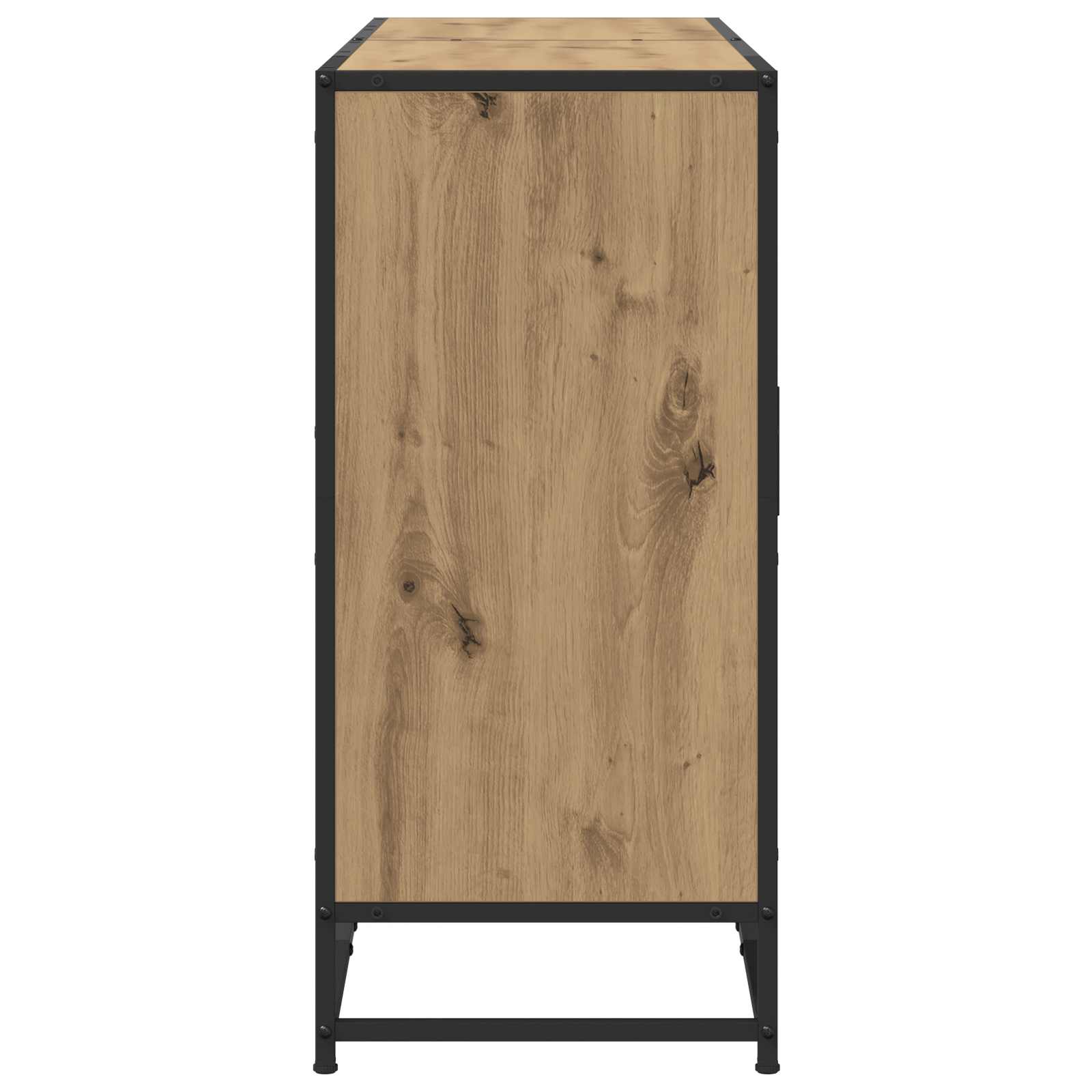 Dressoir Artisanaal eiken 134 x 35 x 76 cm Bewerkt hout is nu te koop bij PeponiXL, paradijselijk wonen!