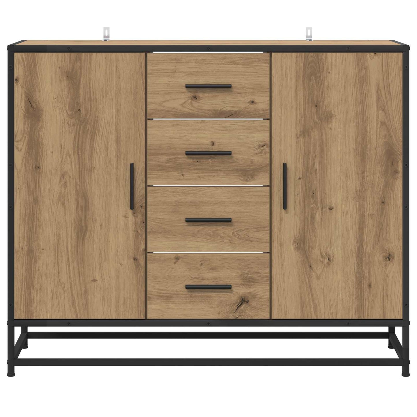 Dressoir Artisanaal eiken 92 x 35 x 76 cm Bewerkt hout is nu te koop bij PeponiXL, paradijselijk wonen!