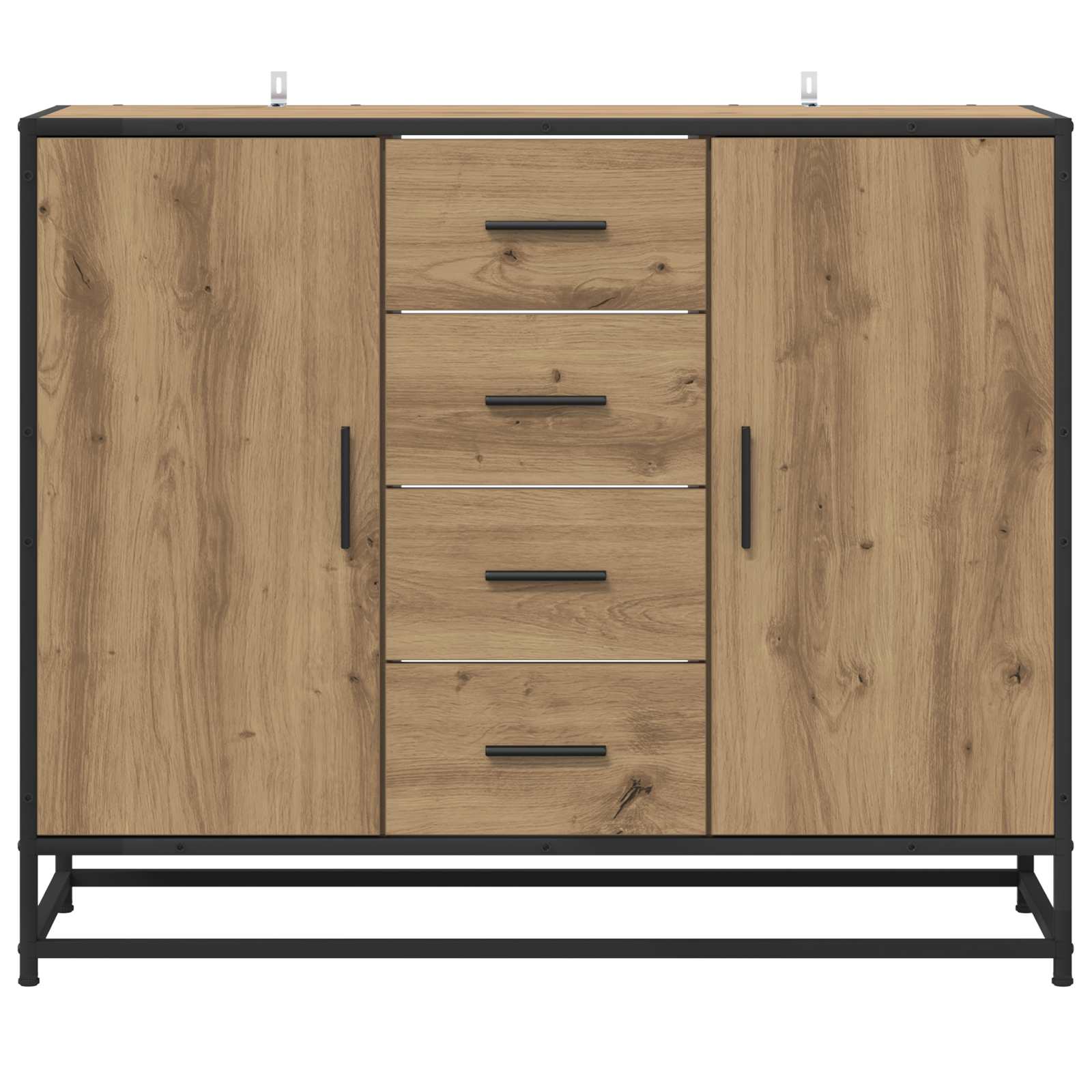 Dressoir Artisanaal eiken 92 x 35 x 76 cm Bewerkt hout is nu te koop bij PeponiXL, paradijselijk wonen!