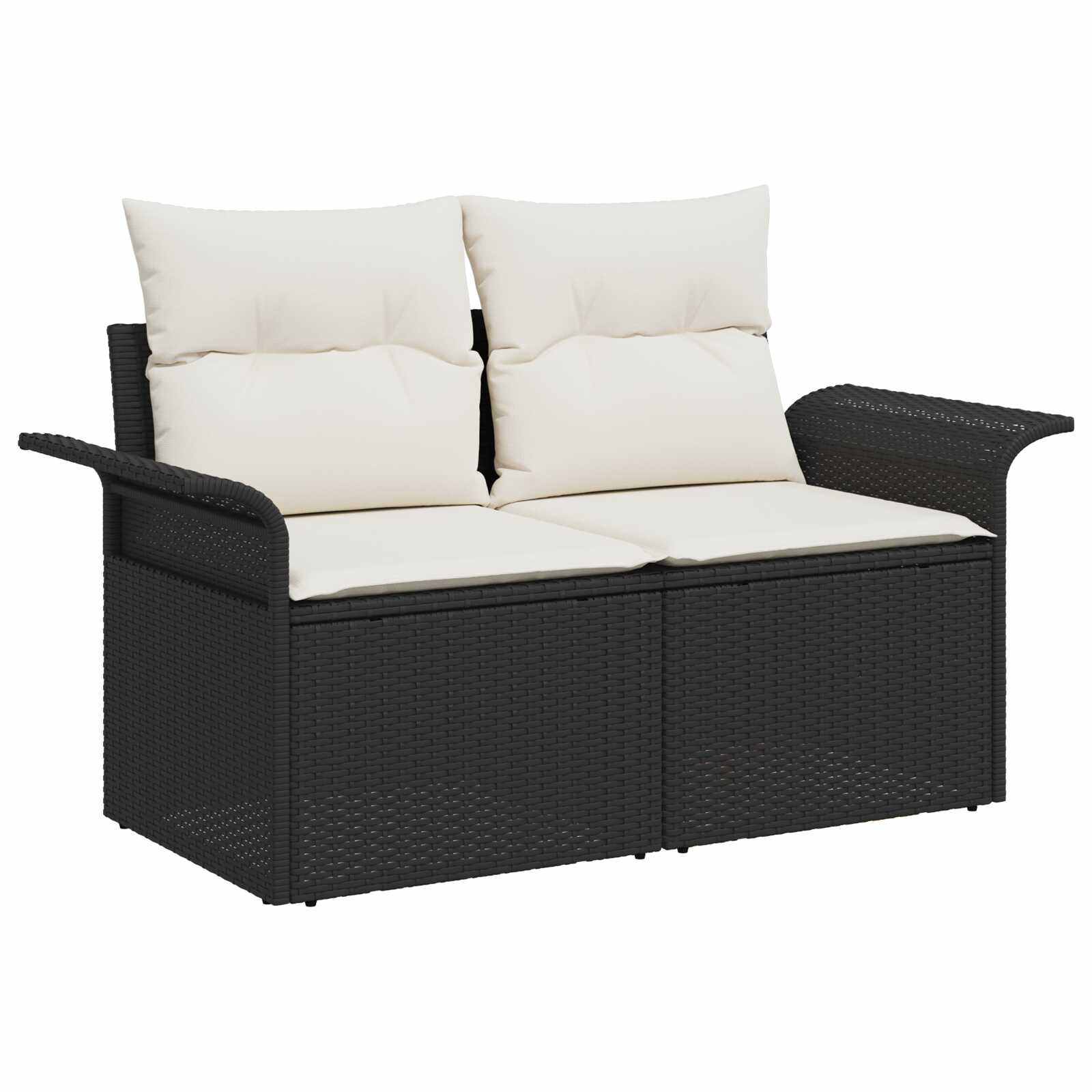 Bankstel 6 pcs 4-Aantal zitplaatsen Zwart en Cream Wit is nu te koop bij PeponiXL, paradijselijk wonen!
