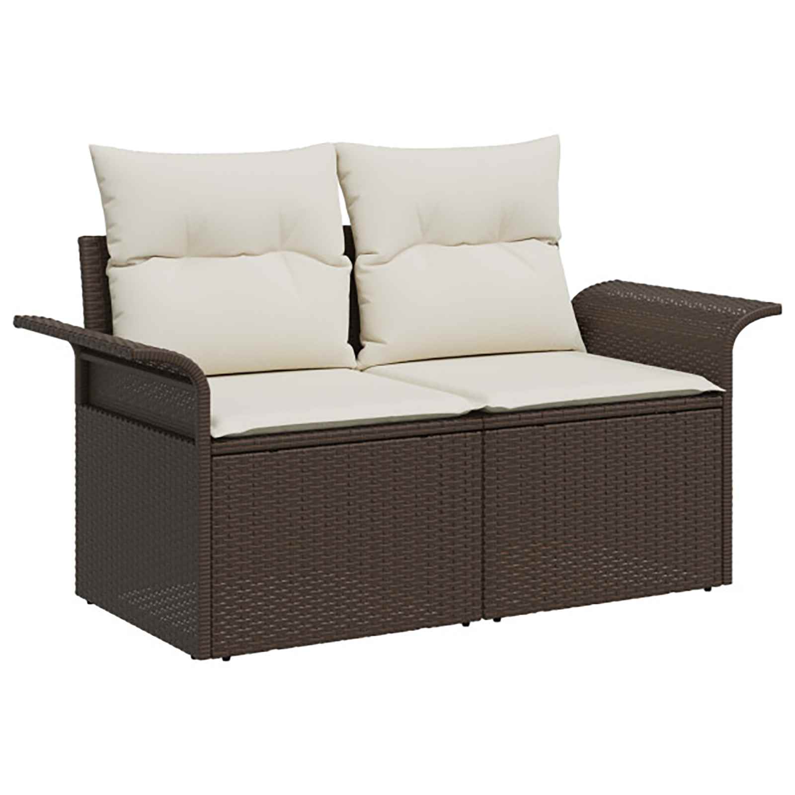 Bankstel 6 pcs 4-Aantal zitplaatsen Bruin en Crème Wit is nu te koop bij PeponiXL, paradijselijk wonen!