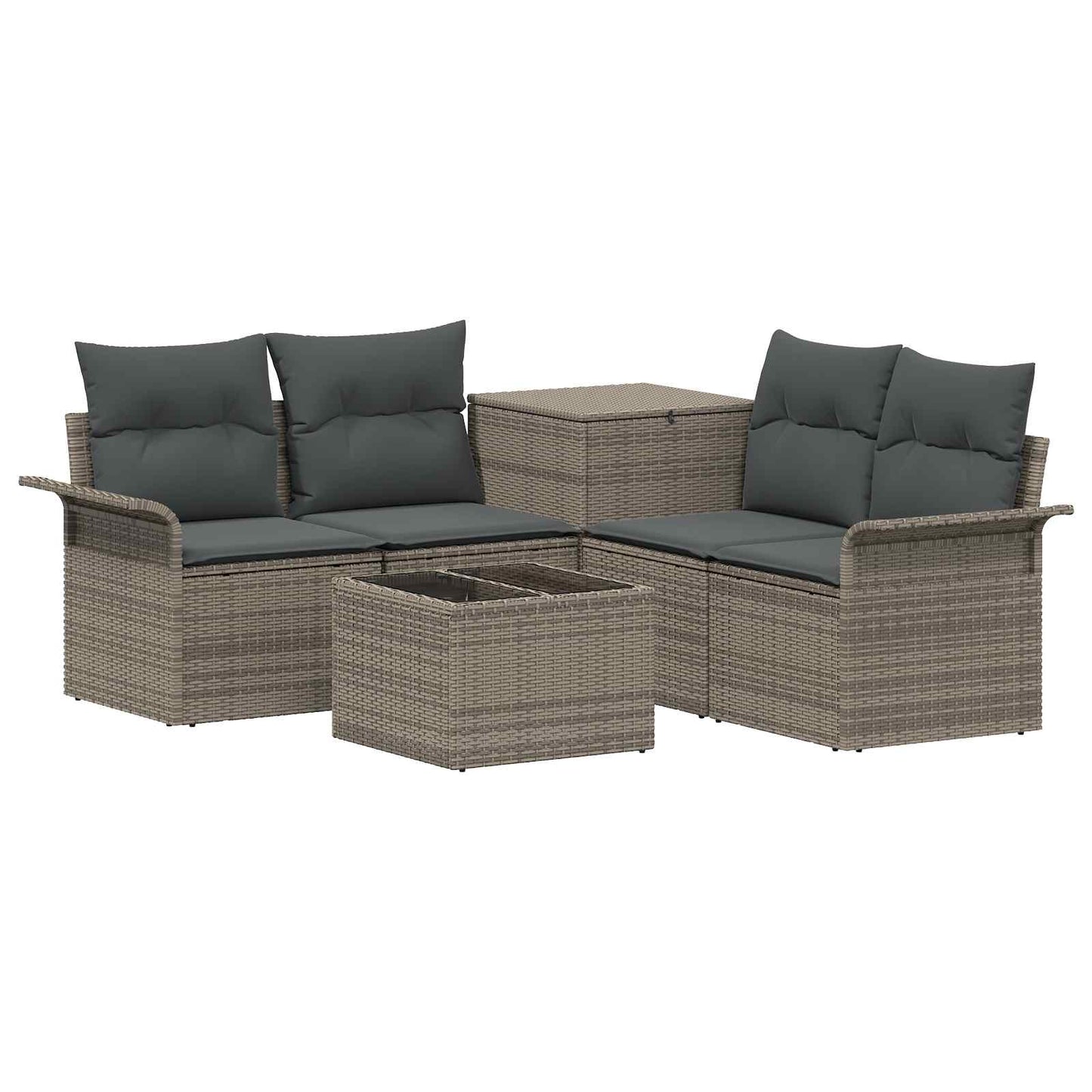 Bankstel 6 pcs 4-Aantal zitplaatsen Grijs en Donkergrijs is nu te koop bij PeponiXL, paradijselijk wonen!