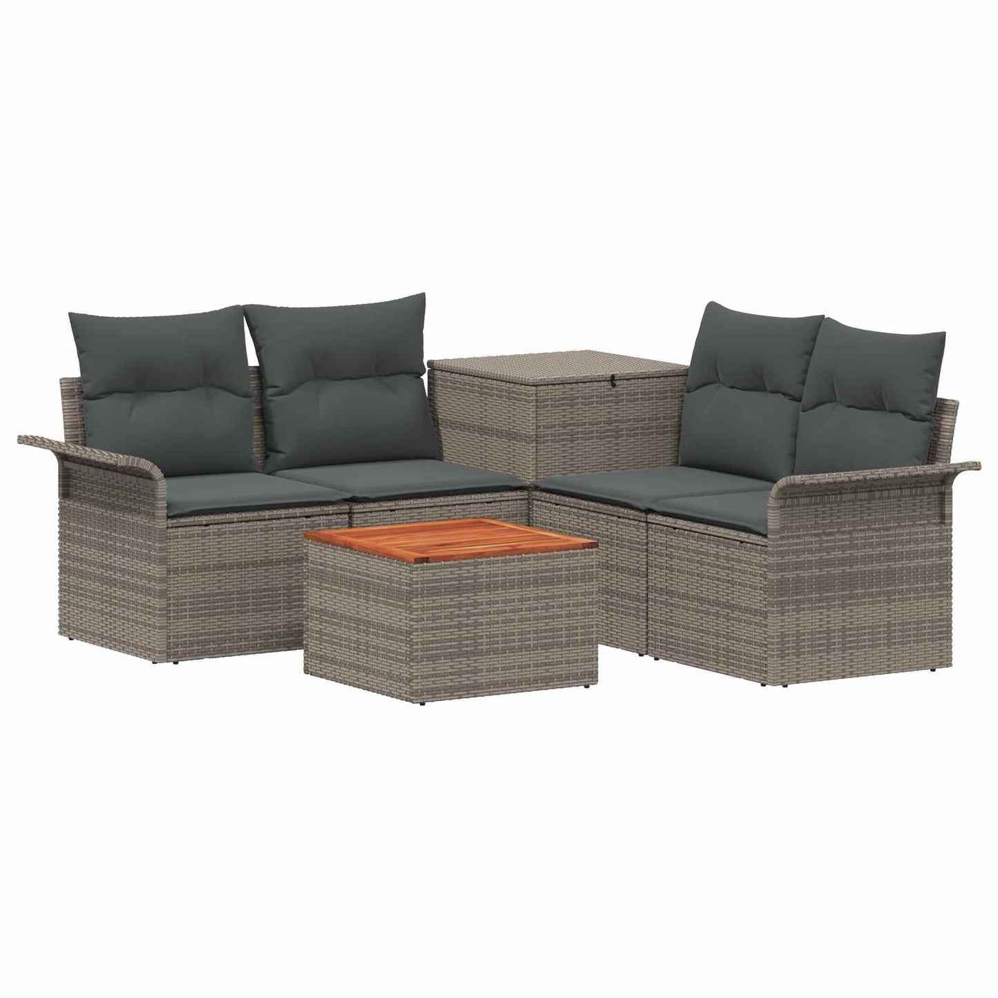 Bankstel 6 pcs 4-Aantal zitplaatsen Grijs en Donkergrijs is nu te koop bij PeponiXL, paradijselijk wonen!