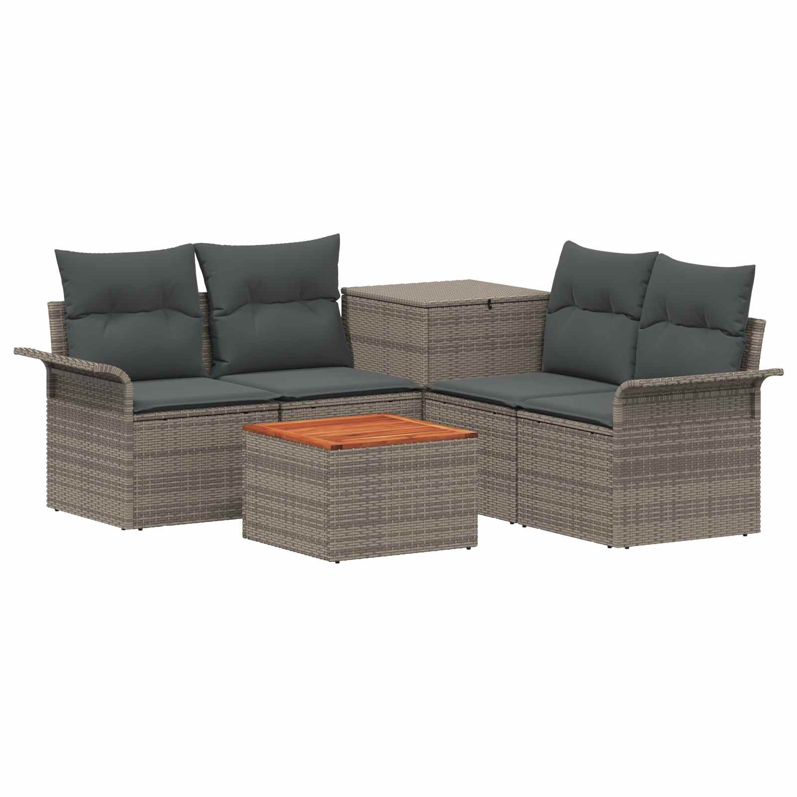 Bankstel 6 pcs 4-Aantal zitplaatsen Grijs en Donkergrijs is nu te koop bij PeponiXL, paradijselijk wonen!