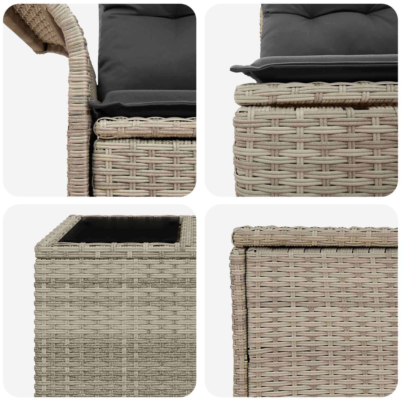 Bankstel 6 pcs 4-Aantal zitplaatsen Licht Grijs en Donker Grijs is nu te koop bij PeponiXL, paradijselijk wonen!
