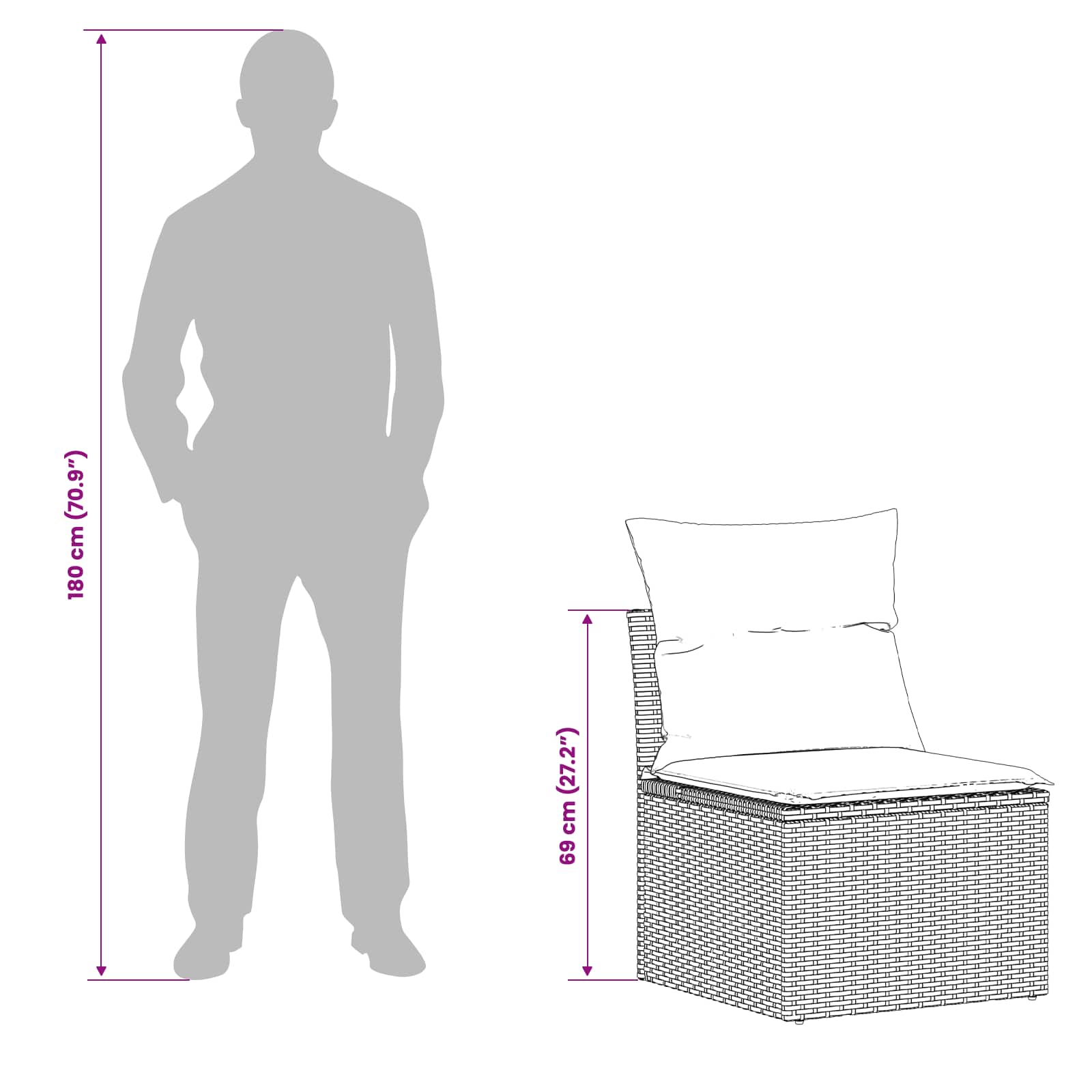 Bankstel 7 pcs Beige en Crème Wit Poly Rattan en Staal is nu te koop bij PeponiXL, paradijselijk wonen!