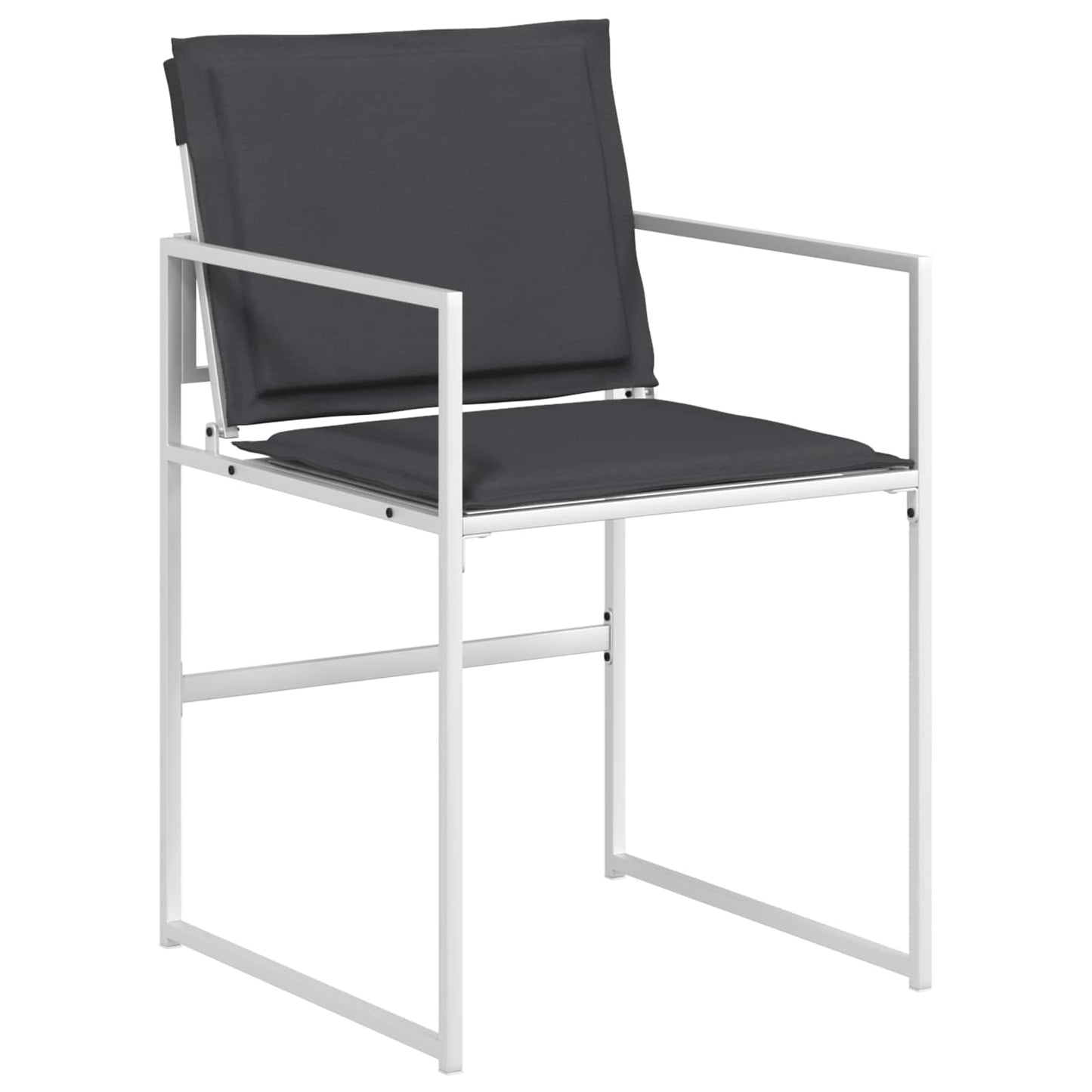 Tuin eettafelset 5 pcs Wit en antracietkleurig 80 x 80 x 73 cm is nu te koop bij PeponiXL, paradijselijk wonen!