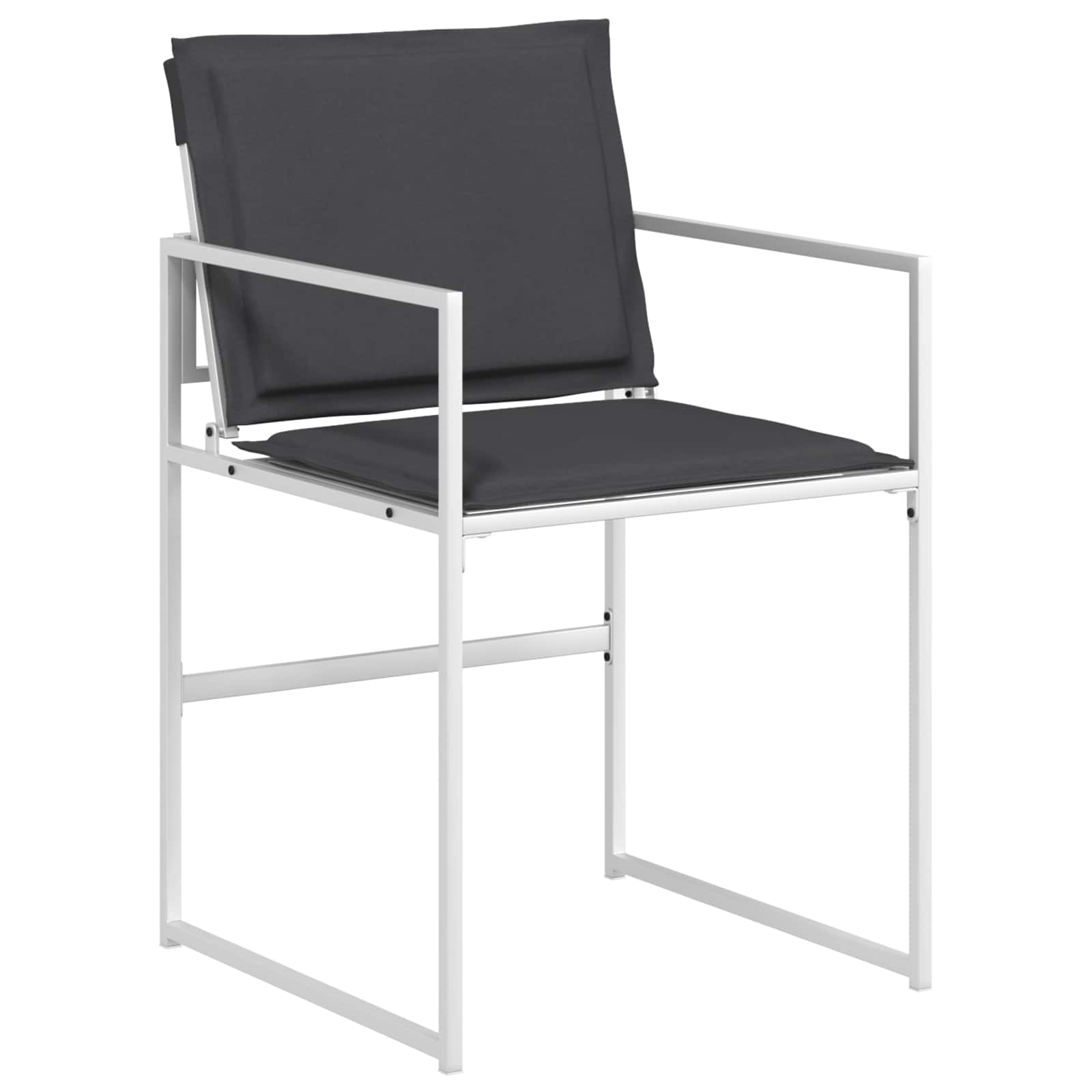 Tuin eettafelset 5 pcs Wit en antracietkleurig 80 x 80 x 73 cm is nu te koop bij PeponiXL, paradijselijk wonen!