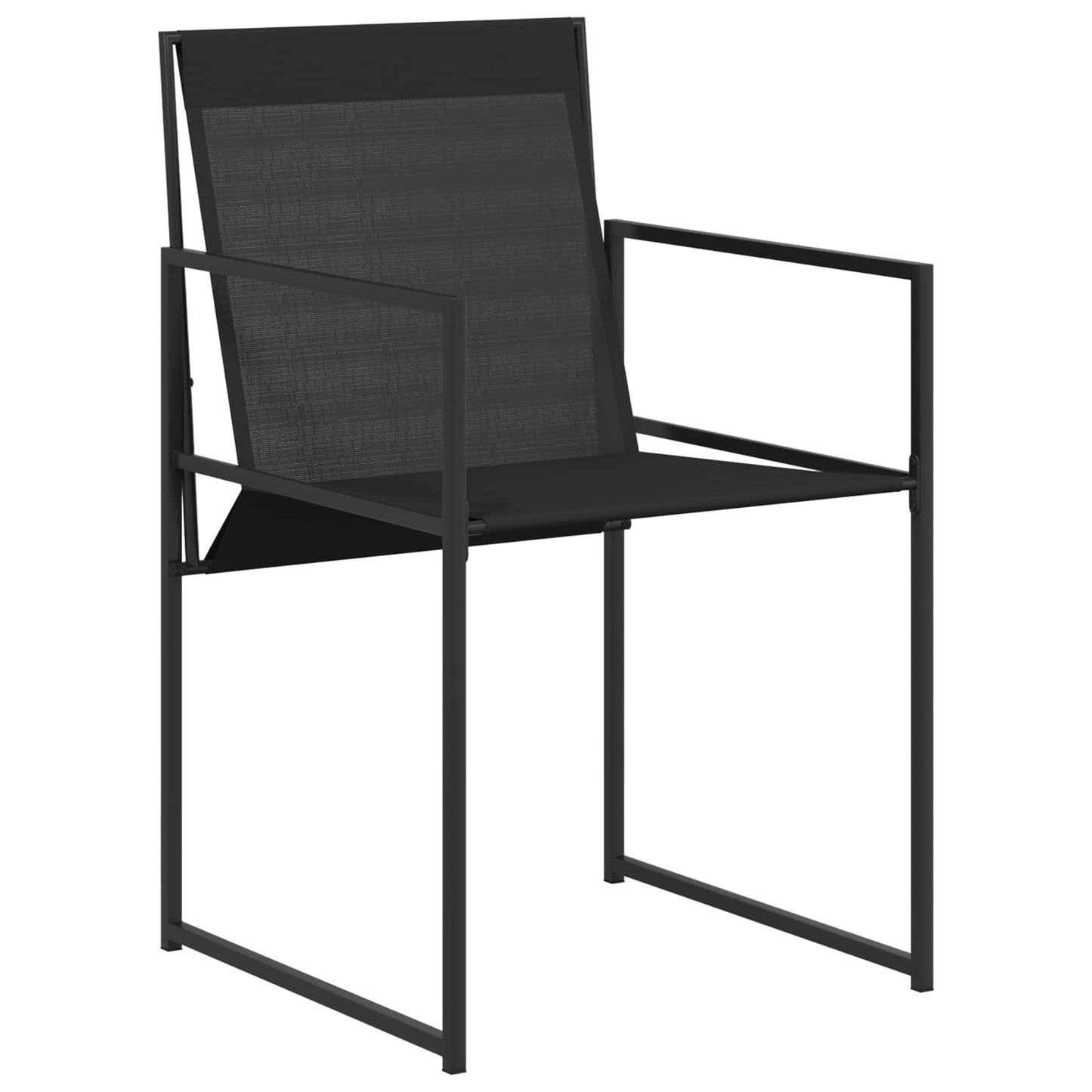 Tuin eettafelset 5 pcs Zwart Textilene en staal is nu te koop bij PeponiXL, paradijselijk wonen!