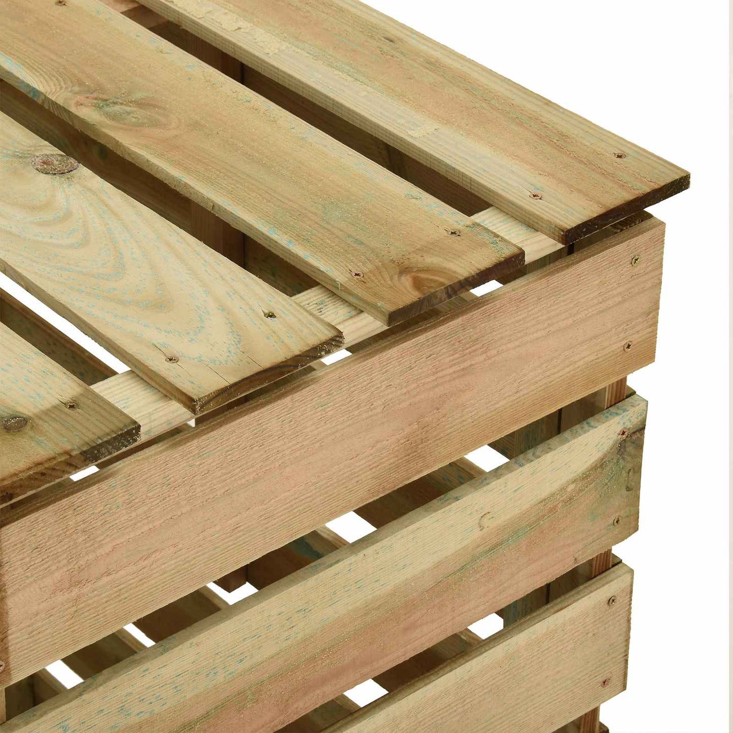 Compostbak met lattenrooster Groen 110 x 58 x 113 cm Massief grenenhout is nu te koop bij PeponiXL, paradijselijk wonen!
