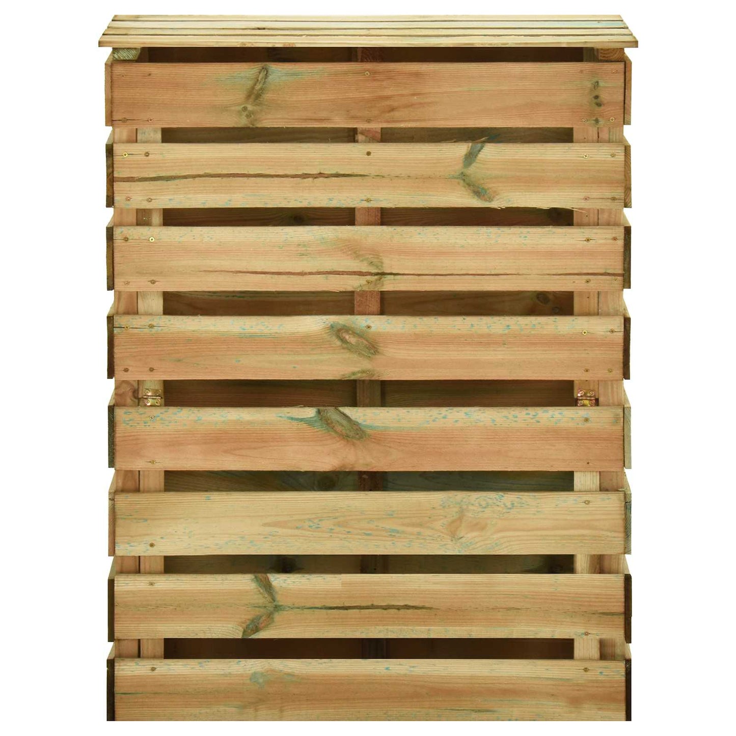 Compostbak met lattenrooster Groen 110 x 58 x 113 cm Massief grenenhout is nu te koop bij PeponiXL, paradijselijk wonen!