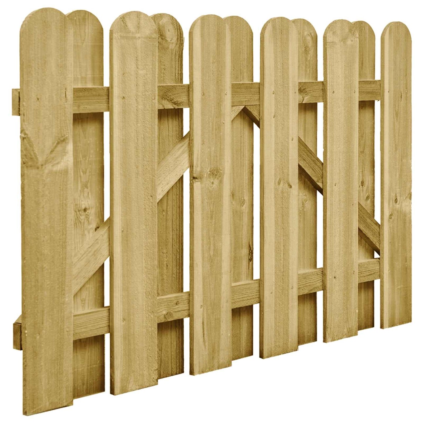Tuinpoort 100 x 75 cm Massief grenenhout Groen is nu te koop bij PeponiXL, paradijselijk wonen!