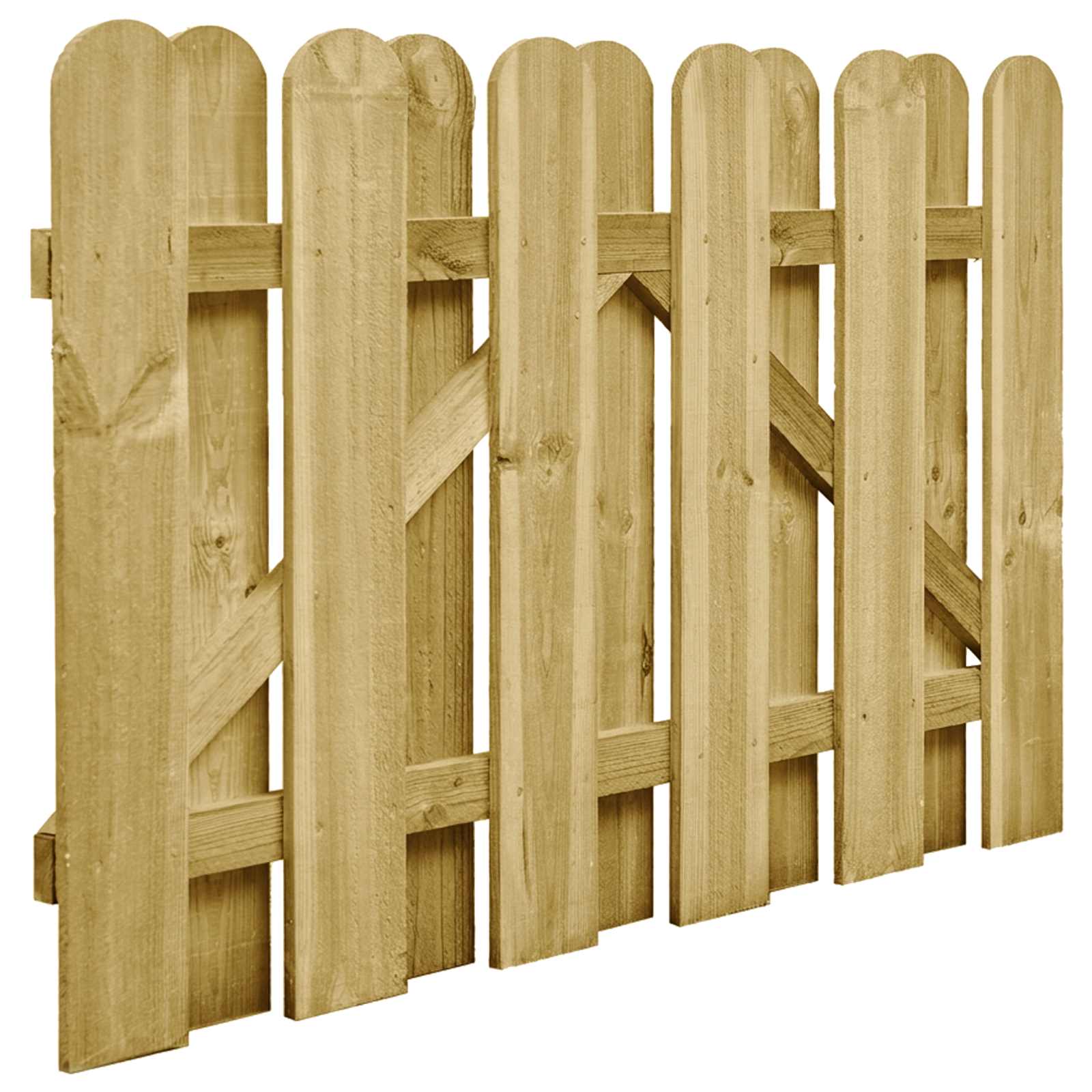 Tuinpoort 100 x 75 cm Massief grenenhout Groen is nu te koop bij PeponiXL, paradijselijk wonen!