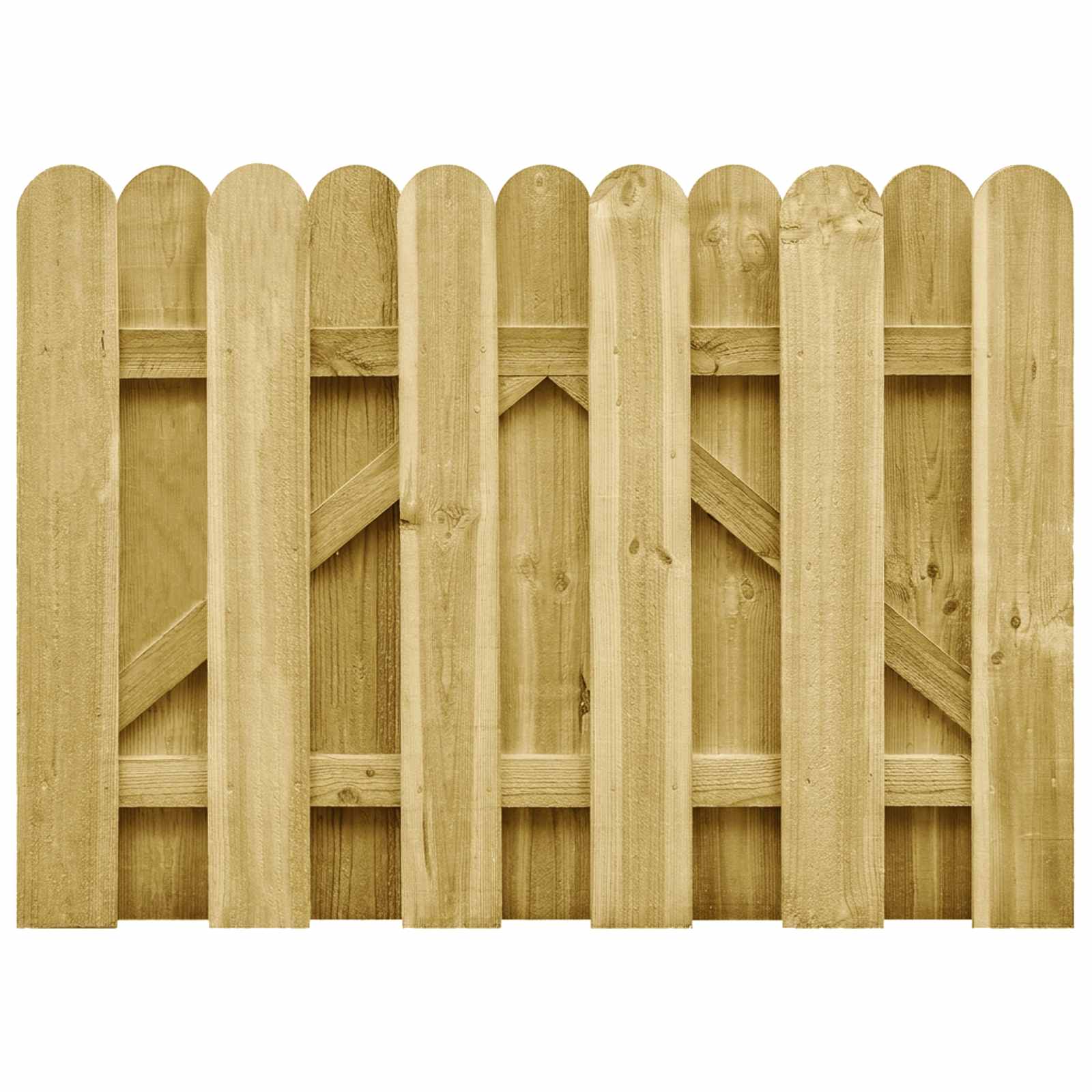 Tuinpoort 100 x 75 cm Massief grenenhout Groen is nu te koop bij PeponiXL, paradijselijk wonen!