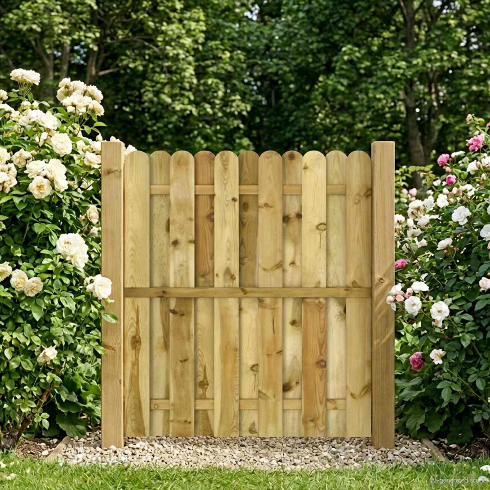 Tuinpoort 100 x 125 cm Massief grenenhout Groen is nu te koop bij PeponiXL, paradijselijk wonen!