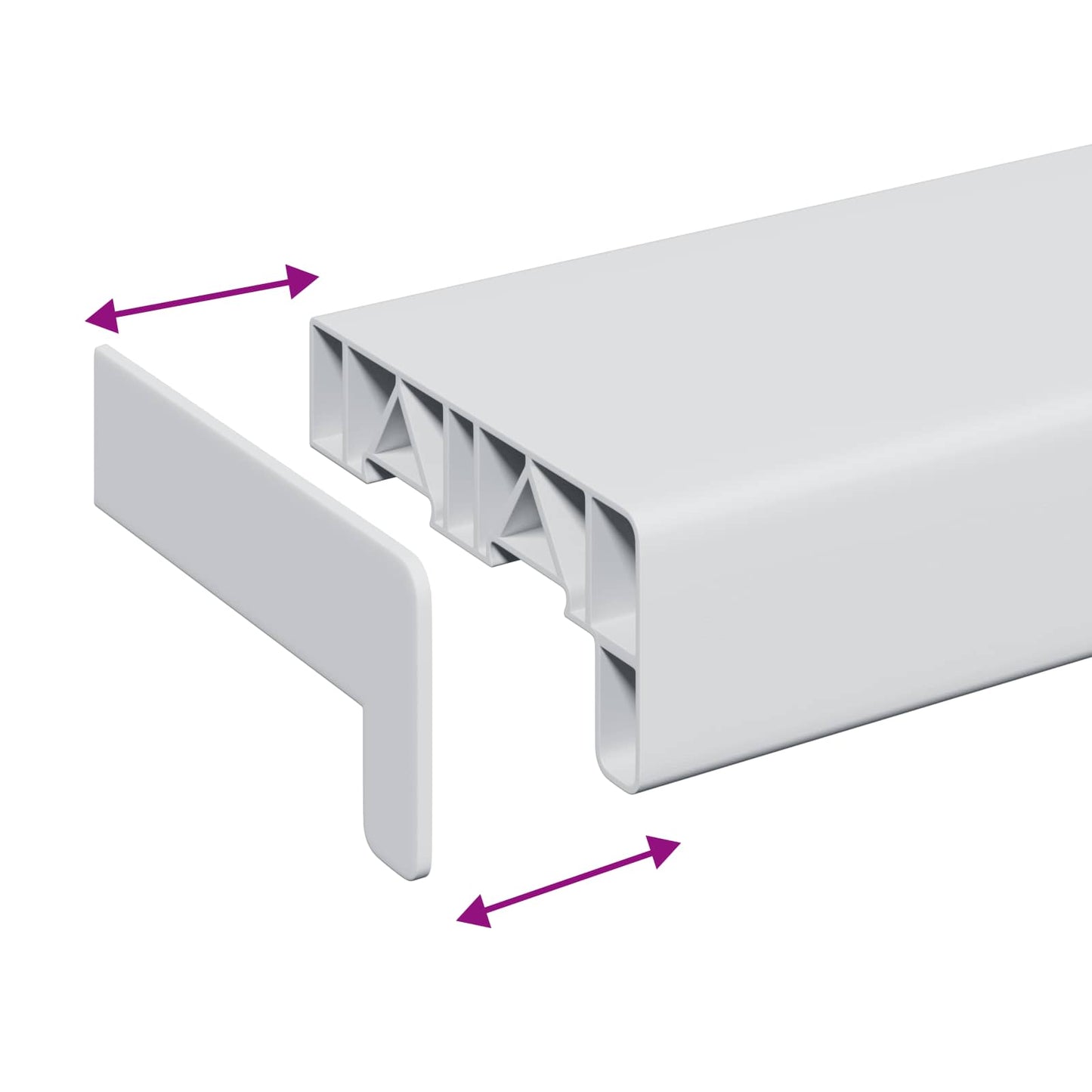 Raamsokkel Wit 160 x 10 x 4,5 cm PVC is nu te koop bij PeponiXL, paradijselijk wonen!