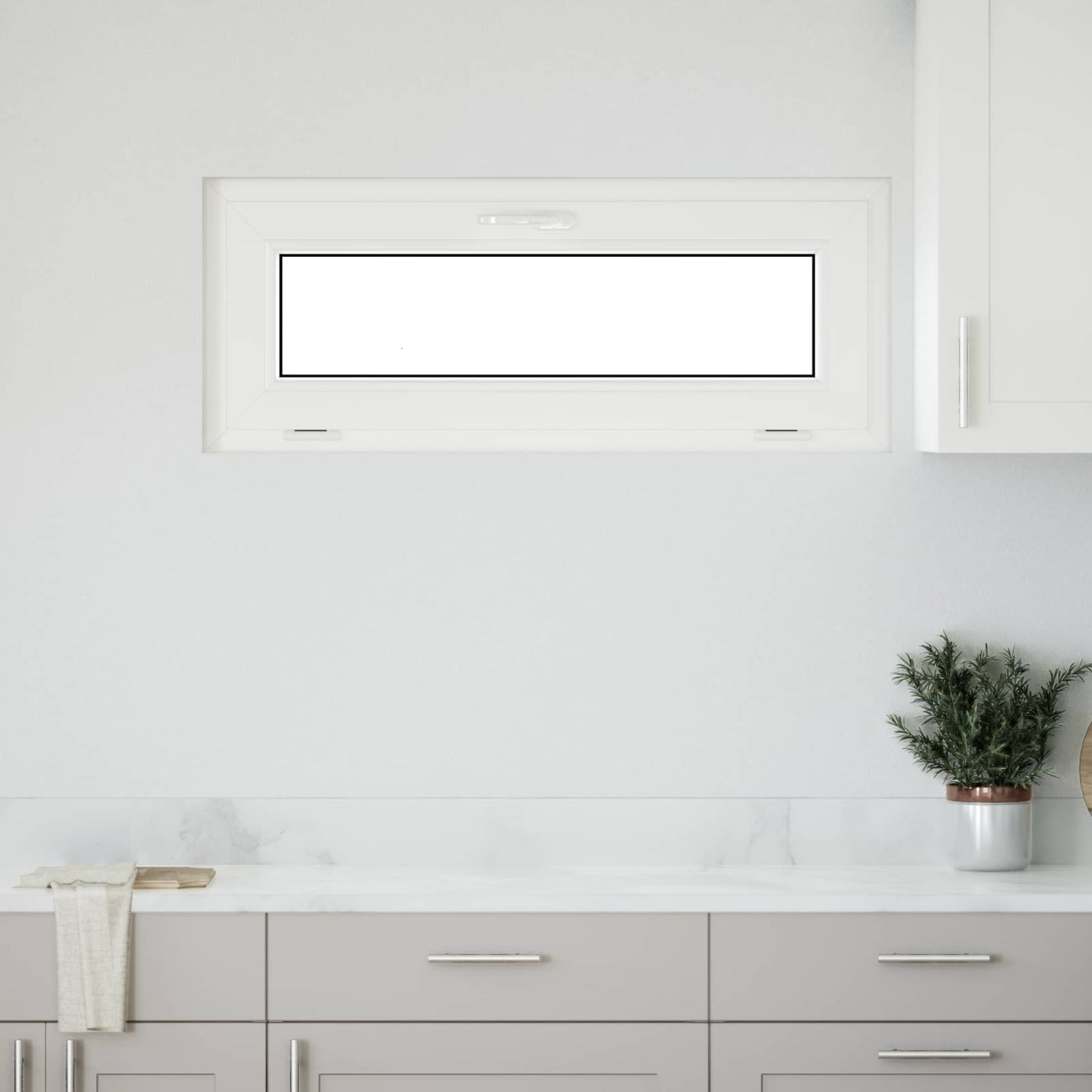 Kelderraam RISOR 100 x 40 cm PVC en glas Wit is nu te koop bij PeponiXL, paradijselijk wonen!