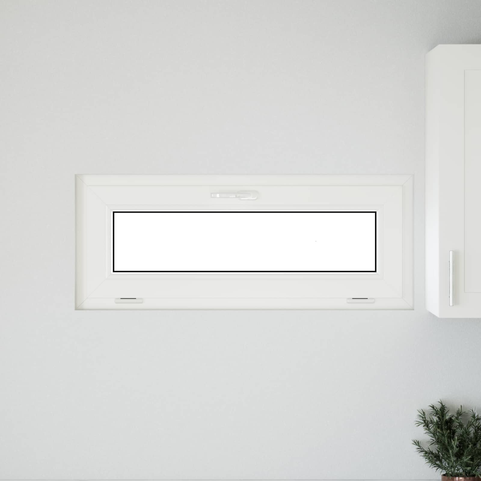 Kelderraam RISOR 100 x 40 cm PVC en glas Wit is nu te koop bij PeponiXL, paradijselijk wonen!