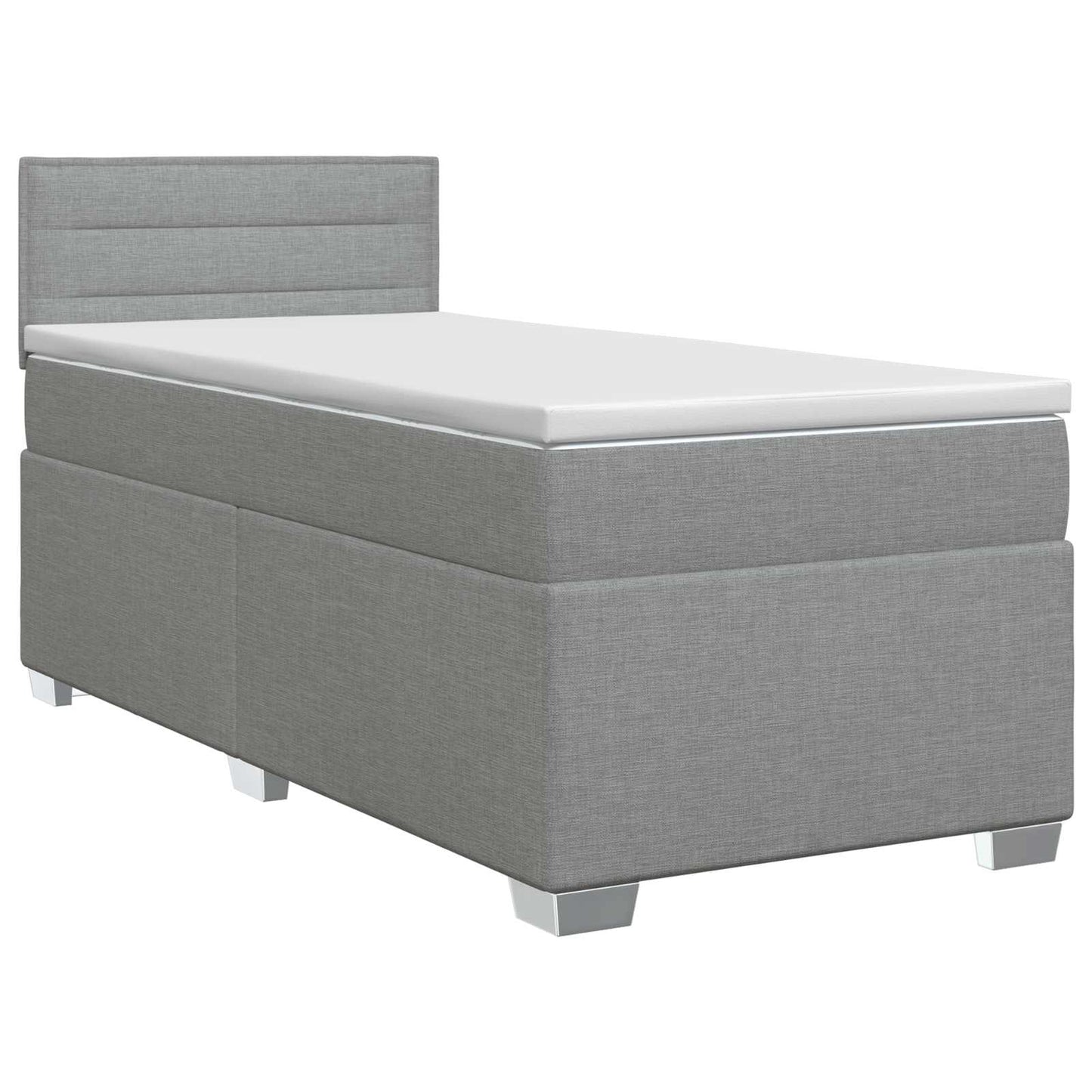Boxspringbed met matras Lichtgrijs 80 x 200 cm Stof
