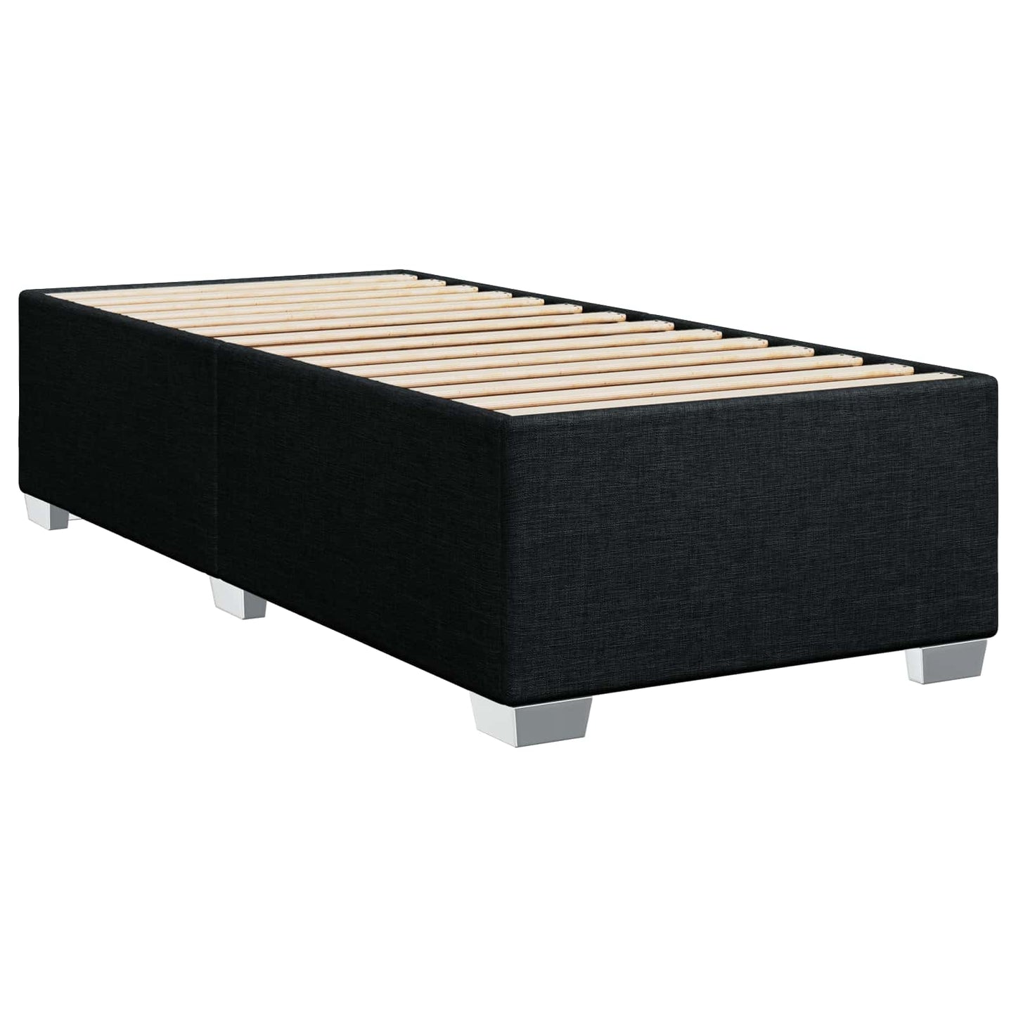 Boxspringbed met matras met hoofdeinde Zwart 80 x 200 cm Stof