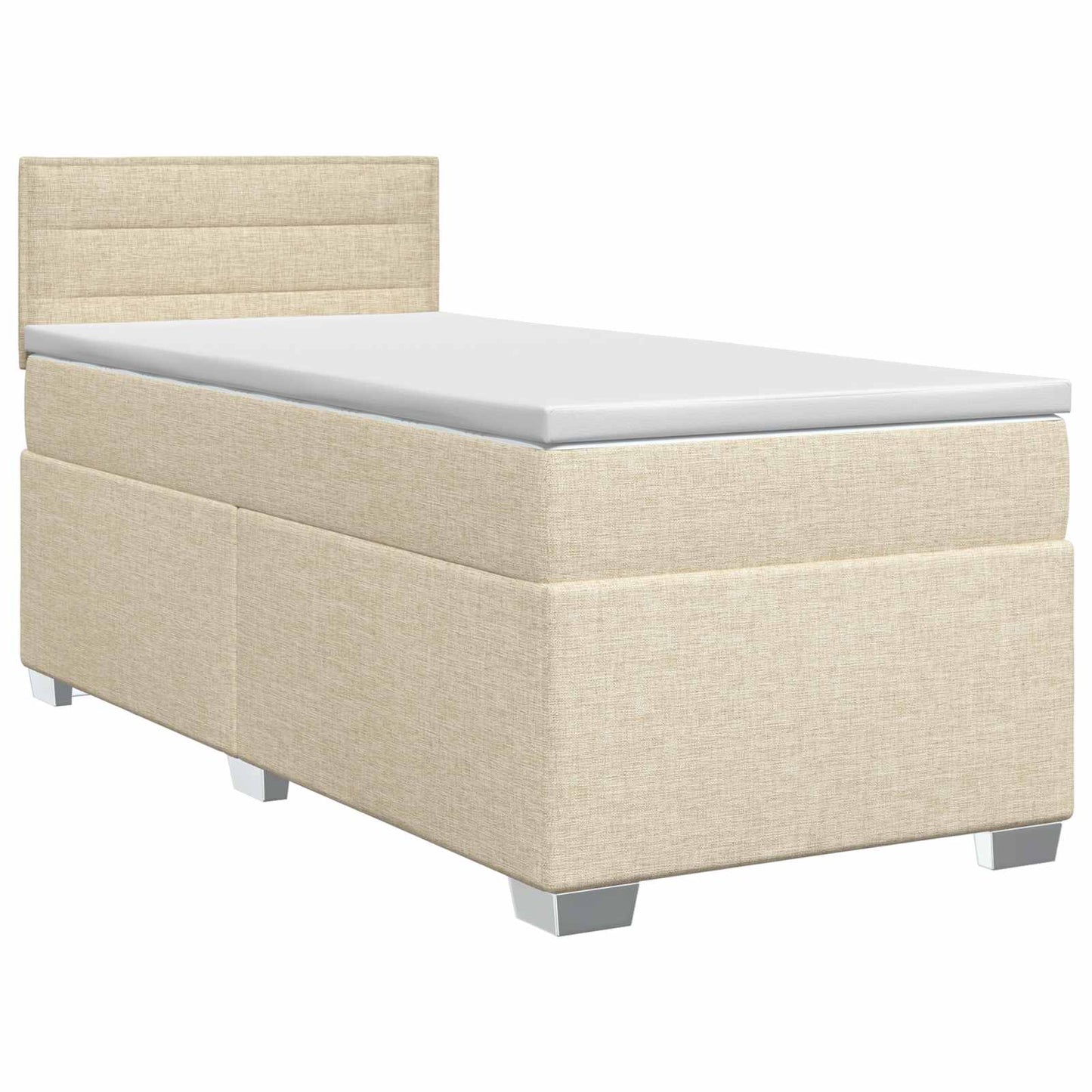 Boxspringbed met matras Crèmekleurig 80 x 200 cm Stof