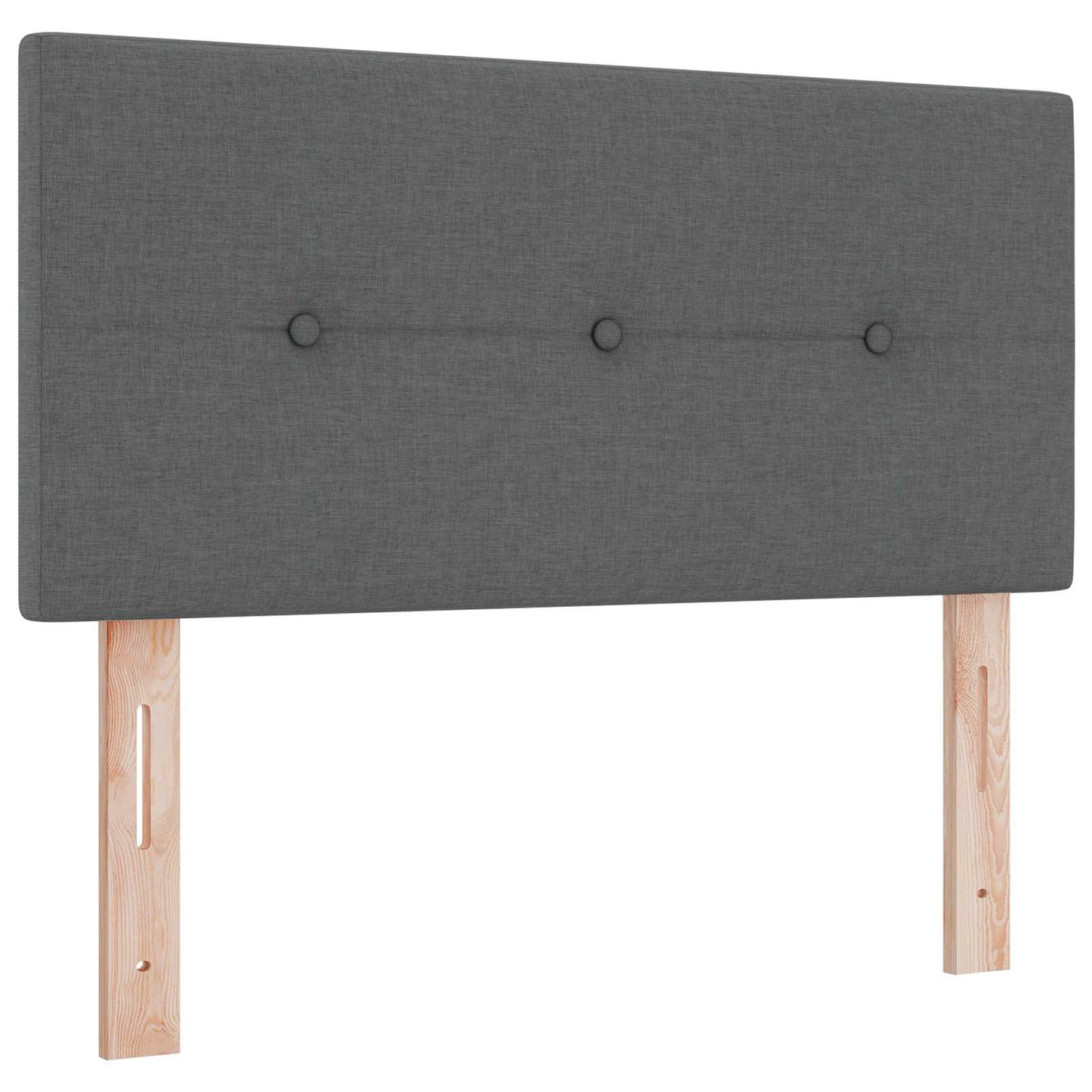 Boxspringbed met matras Donkergrijs 80 x 200 cm Stof