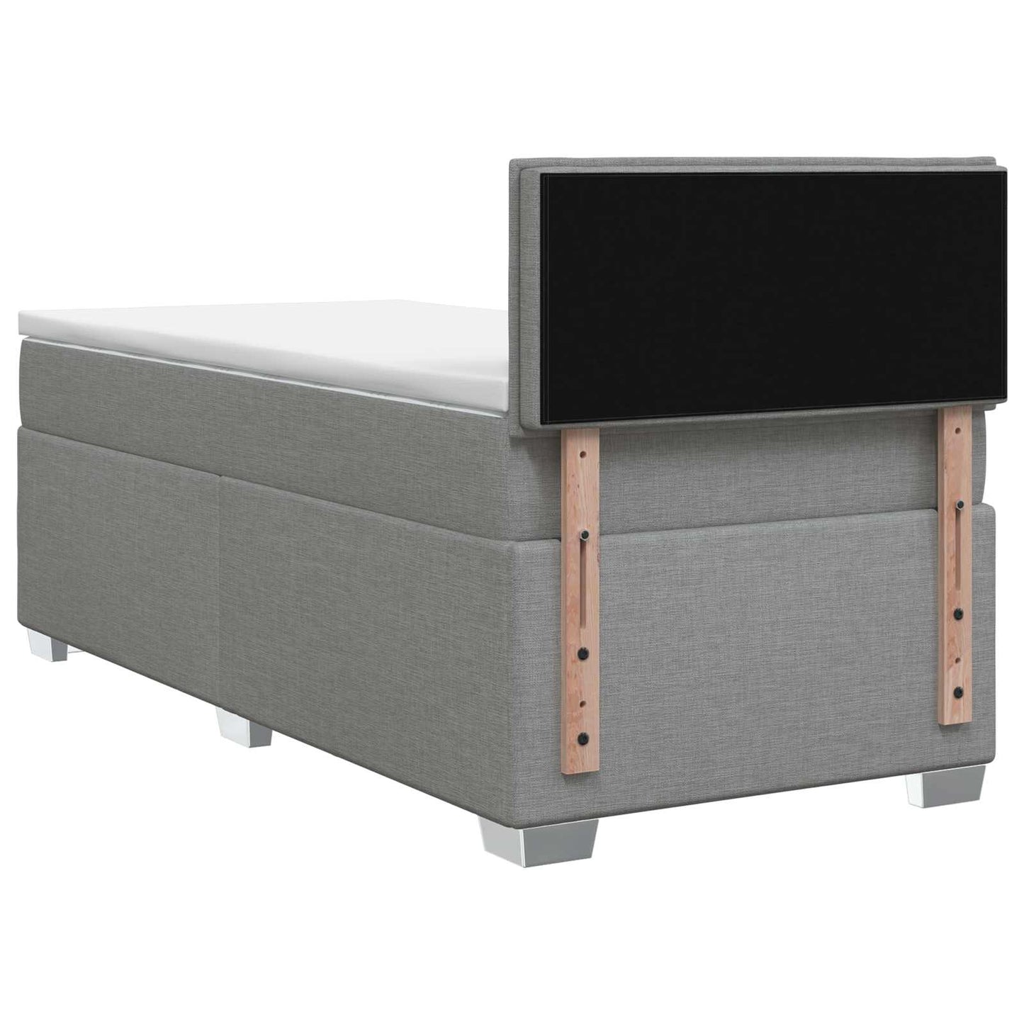 Boxspringbed met matras Lichtgrijs 80 x 200 cm Stof is nu te koop bij PeponiXL, paradijselijk wonen!
