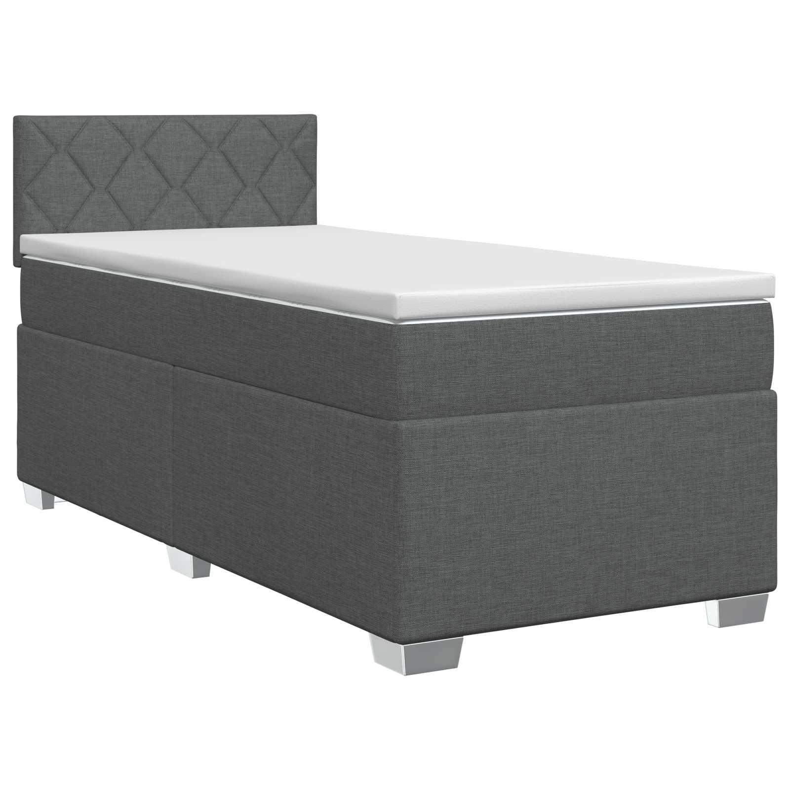 Boxspringbed met matras Donkergrijs 80 x 200 cm Stof is nu te koop bij PeponiXL, paradijselijk wonen!