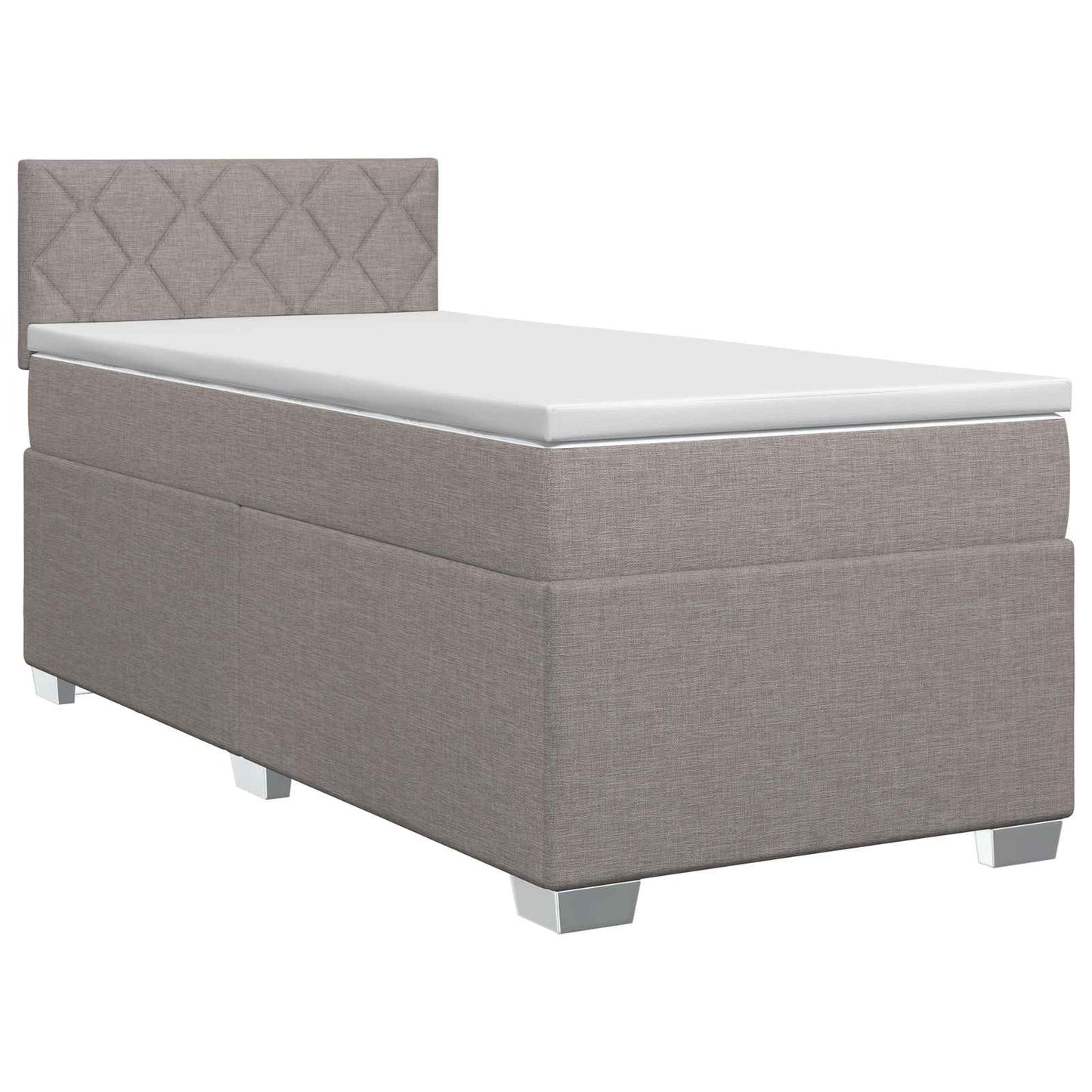 Boxspringbed met matras met hoofdeinde Taupe 80 x 200 cm Stof is nu te koop bij PeponiXL, paradijselijk wonen!