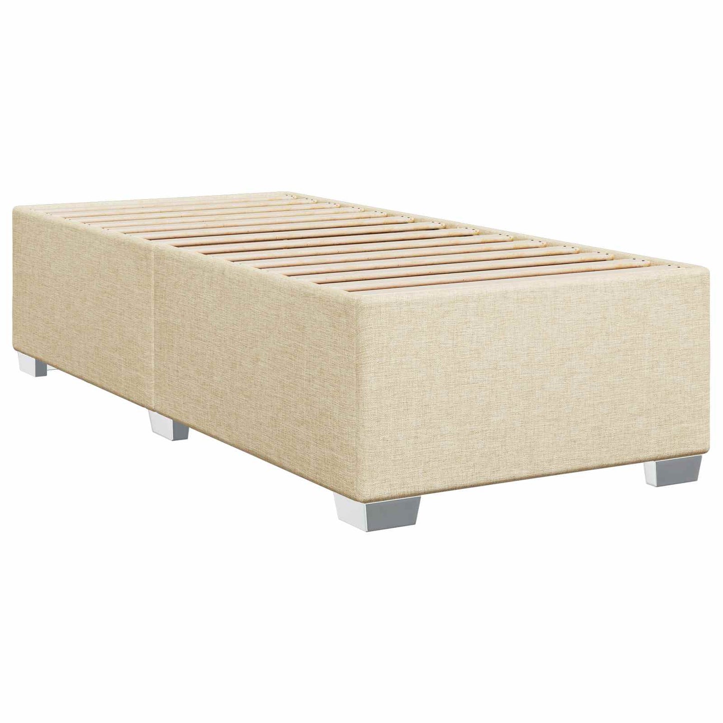 Boxspringbed met matras Crèmekleurig 80 x 200 cm Stof