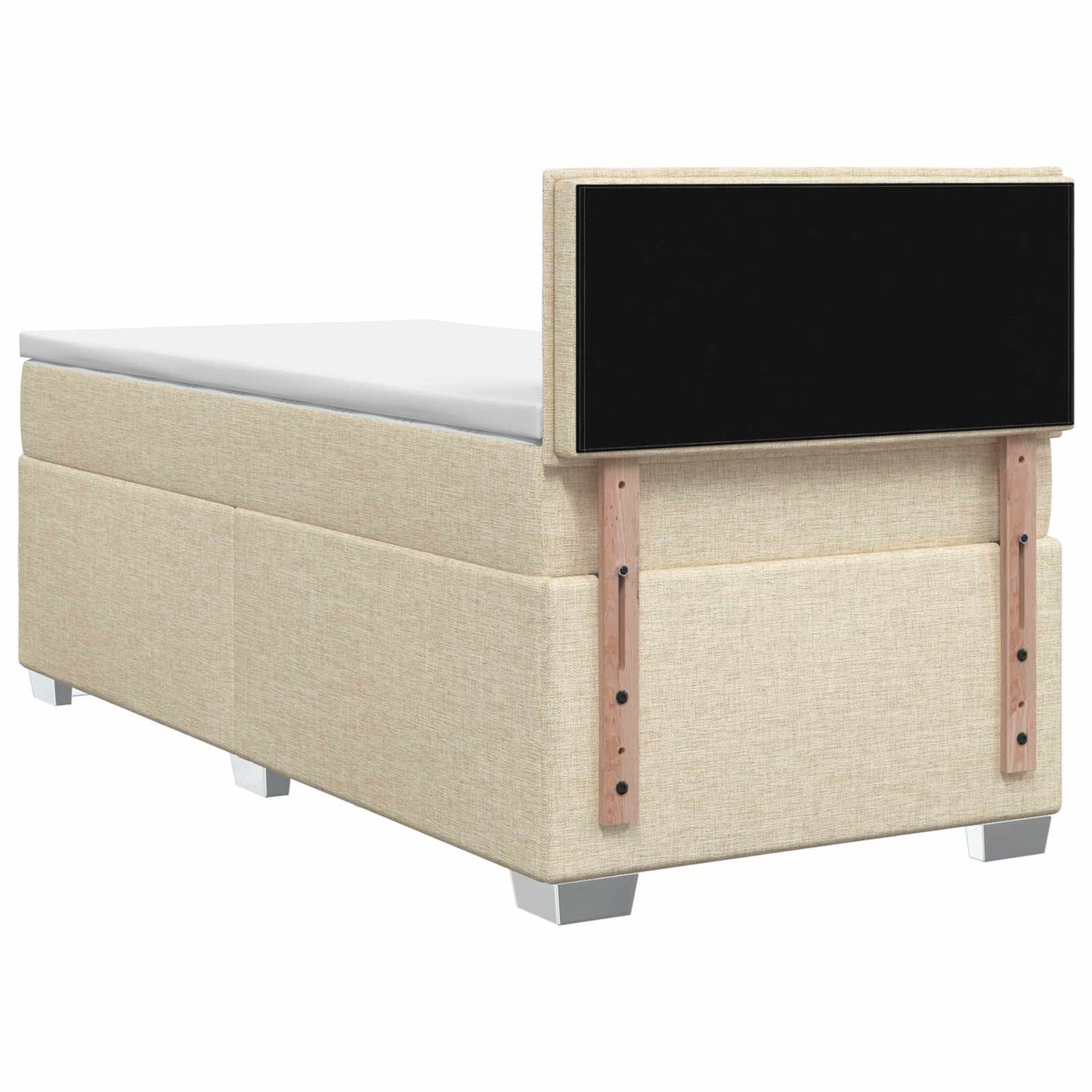Boxspringbed met matras Crèmekleurig 80 x 200 cm Stof