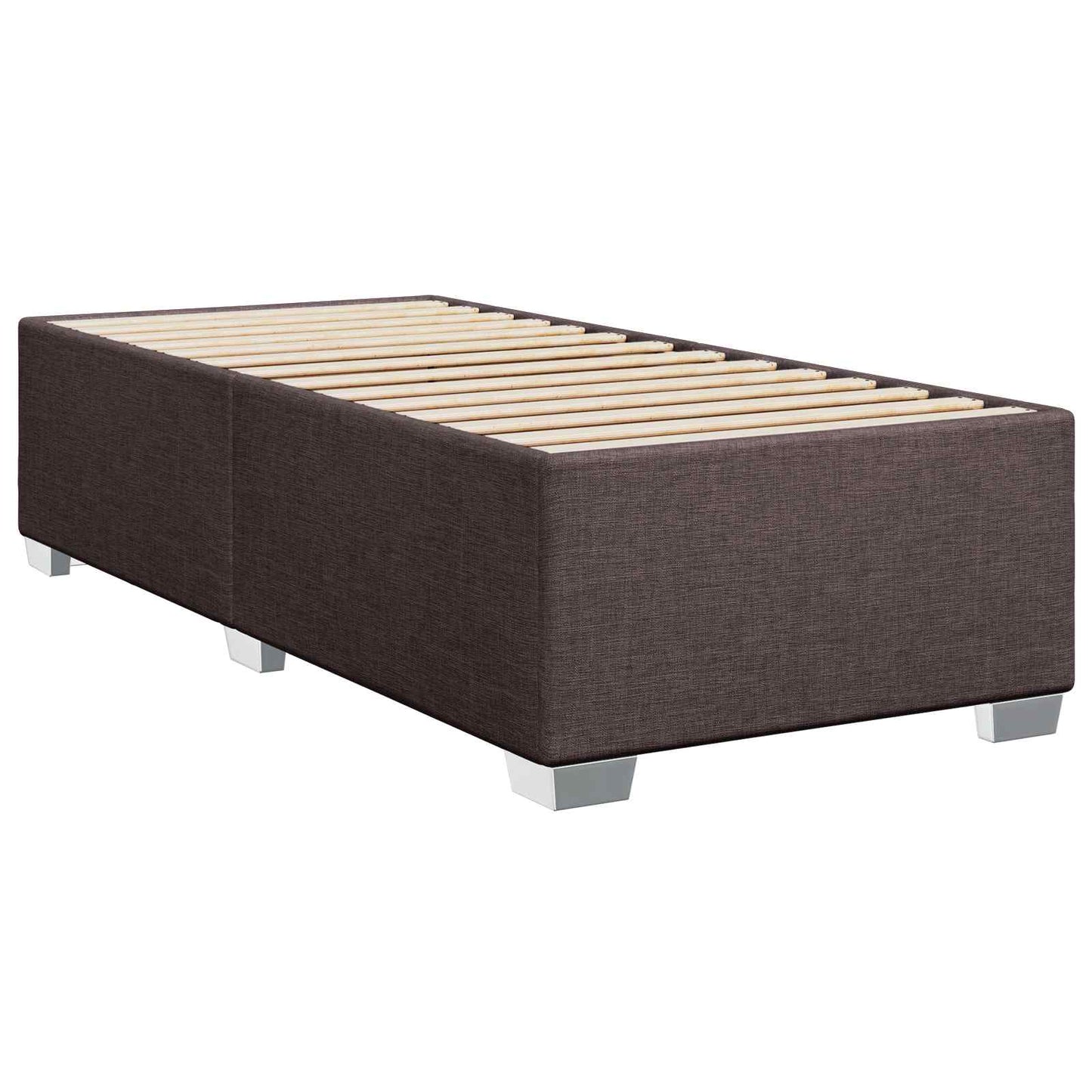 Boxspringbed met matras Donkerbruin 90 x 190 cm Stof