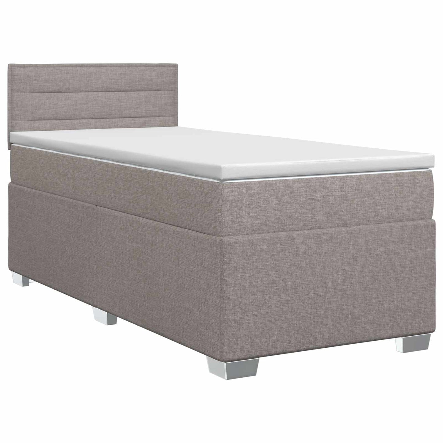 Boxspringbed met matras met hoofdeinde Taupe 90 x 190 cm Stof