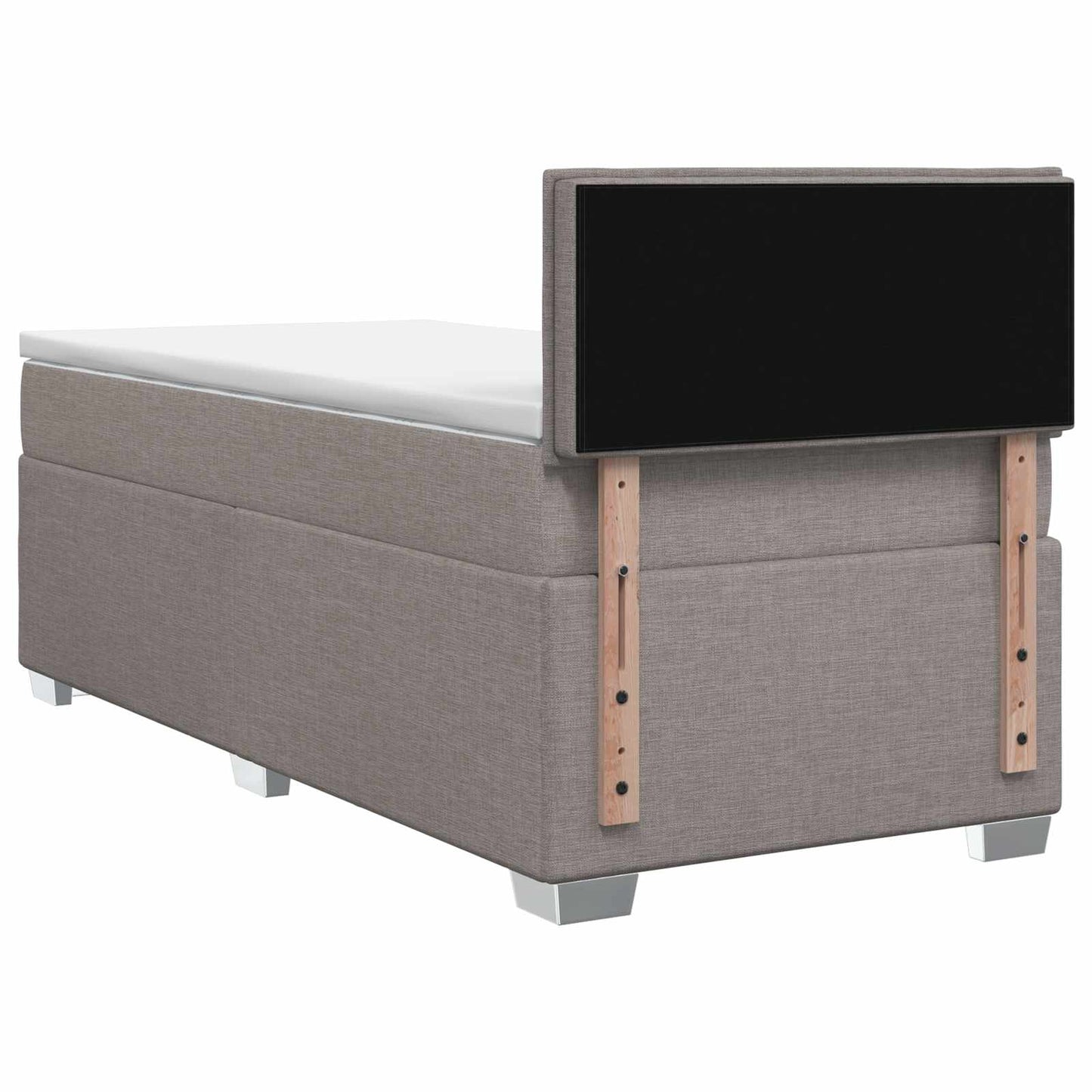 Boxspringbed met matras met hoofdeinde Taupe 90 x 190 cm Stof