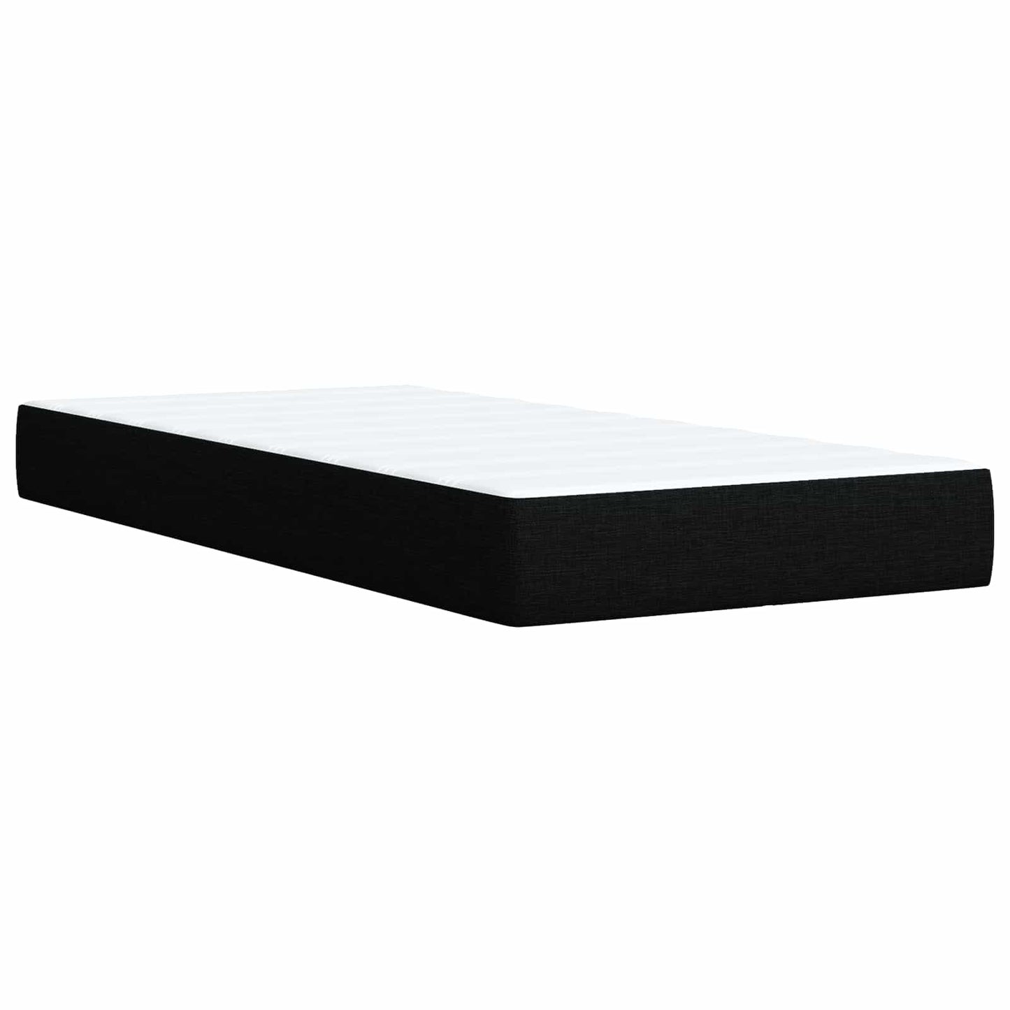 Boxspringbed met matras met hoofdeinde Zwart 90 x 190 cm Stof