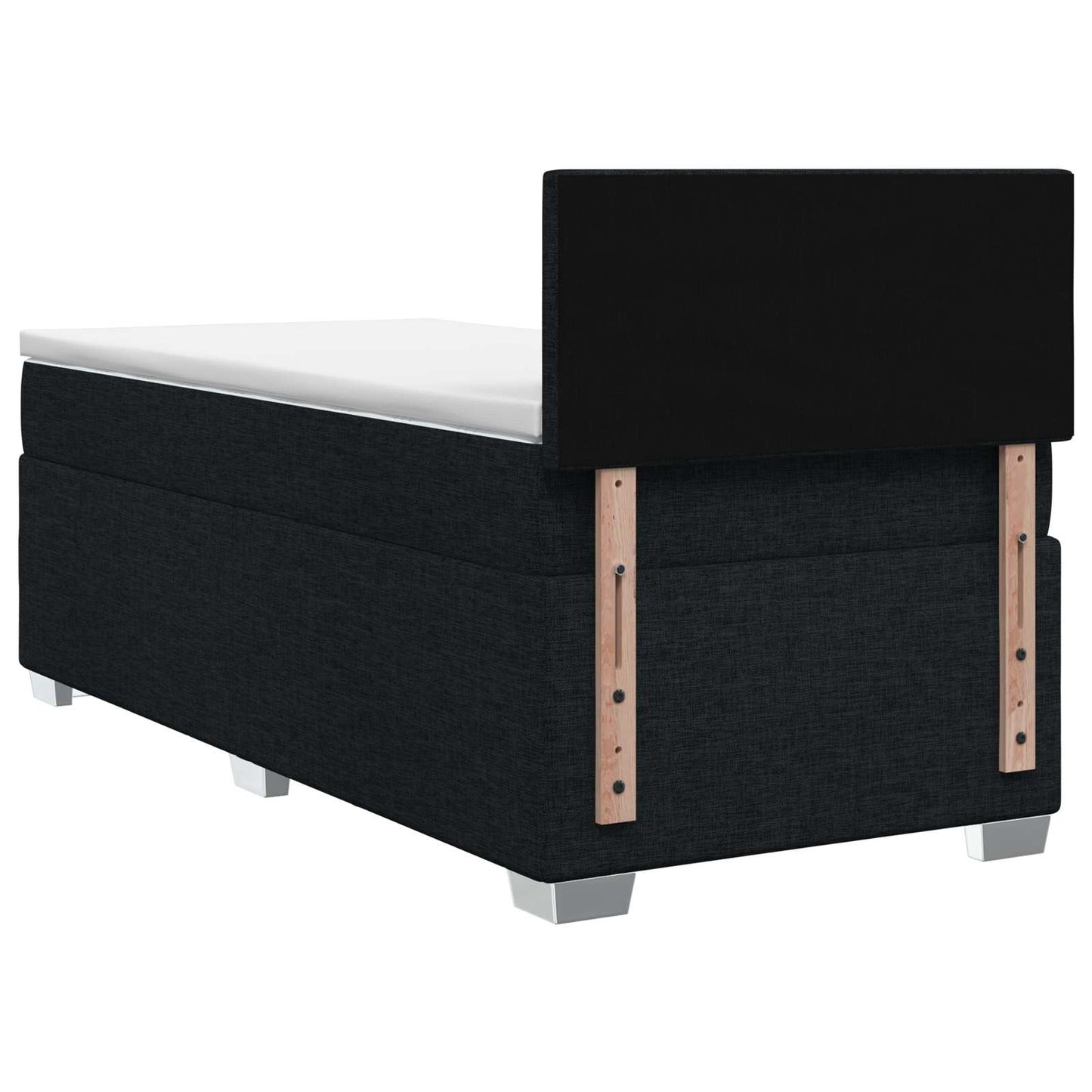 Boxspringbed met matras met hoofdeinde Zwart 90 x 190 cm Stof